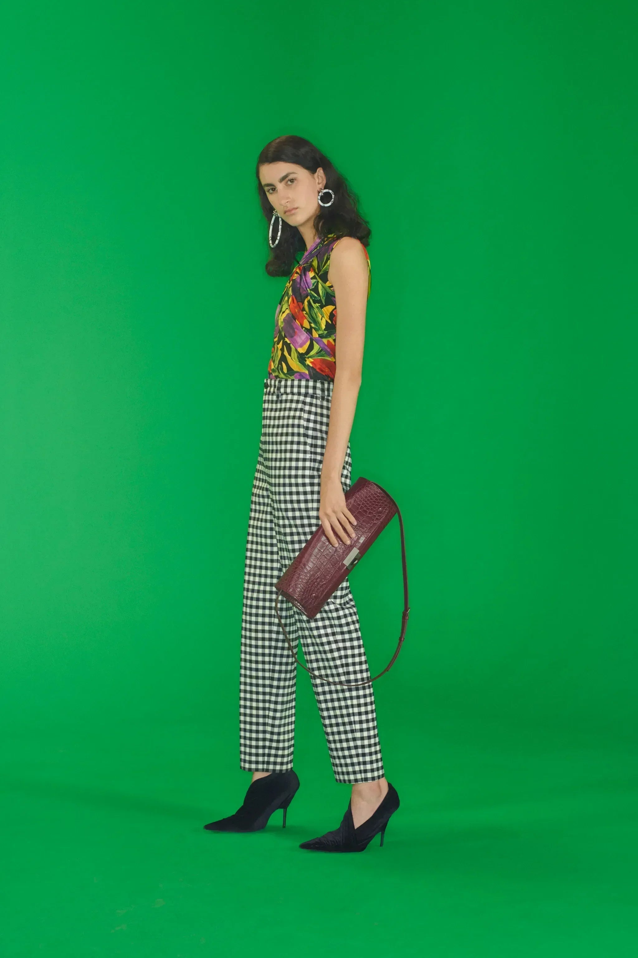 Balenciaga Floral Print Spandex Top | Look 52, Resort 2019 - from the ss17 to aw21 archives