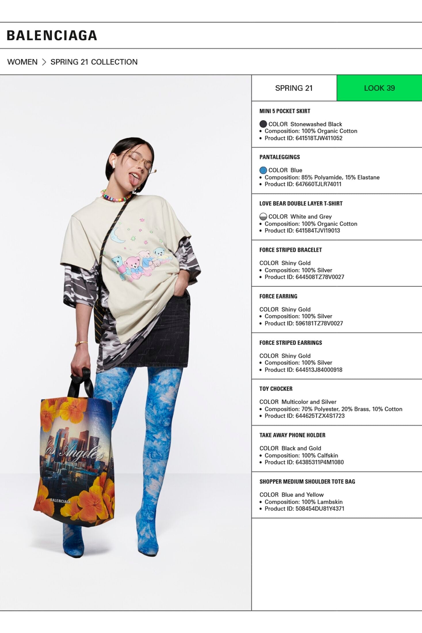 Balenciaga Love Bear Double-Layer T-Shirt | Look 39, Spring 2021 - from the ss17 to aw21 archives