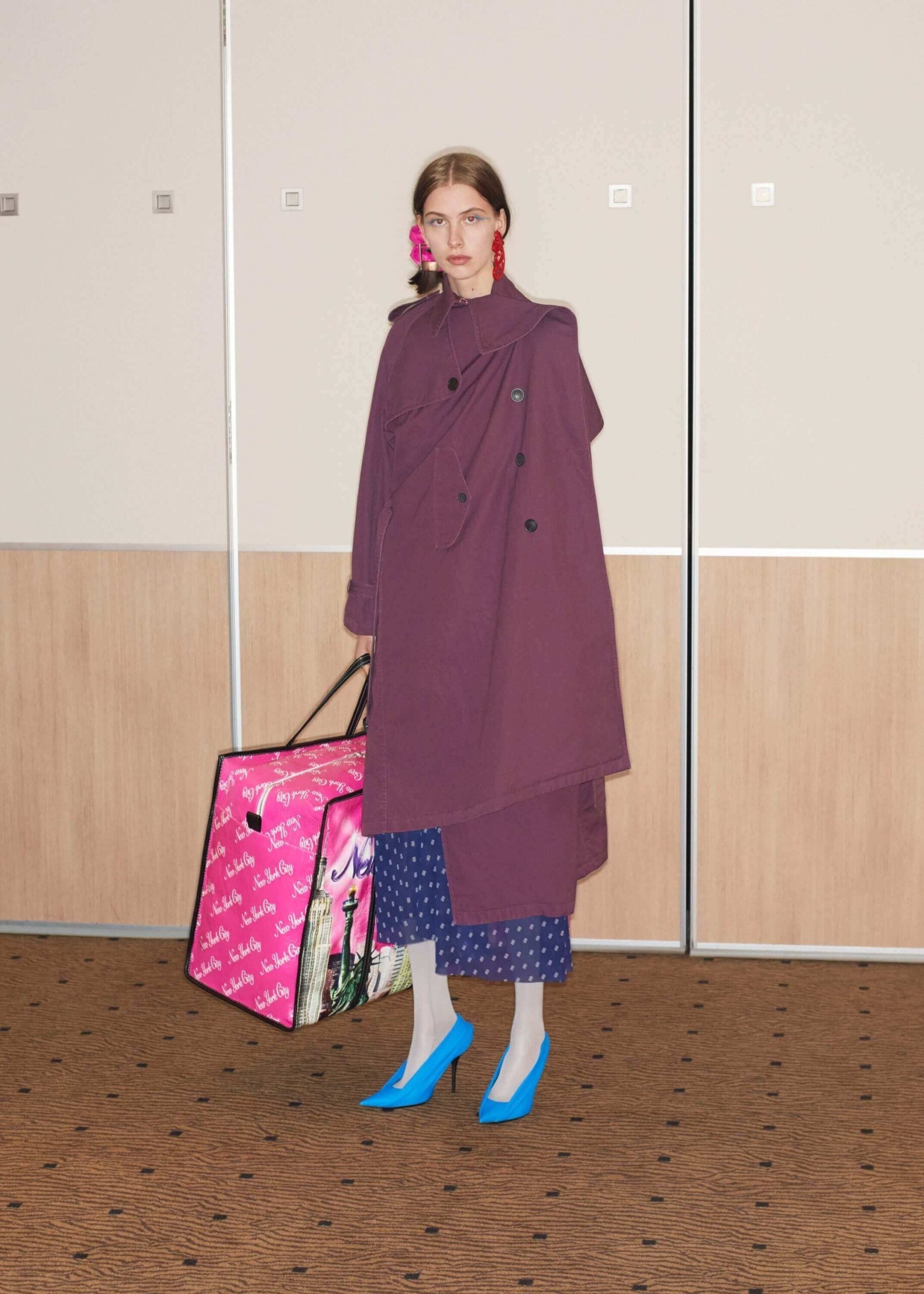 Balenciaga New York Bazar Shopper Tote | Look 12, Resort 2018 - from the ss17 to aw21 archives