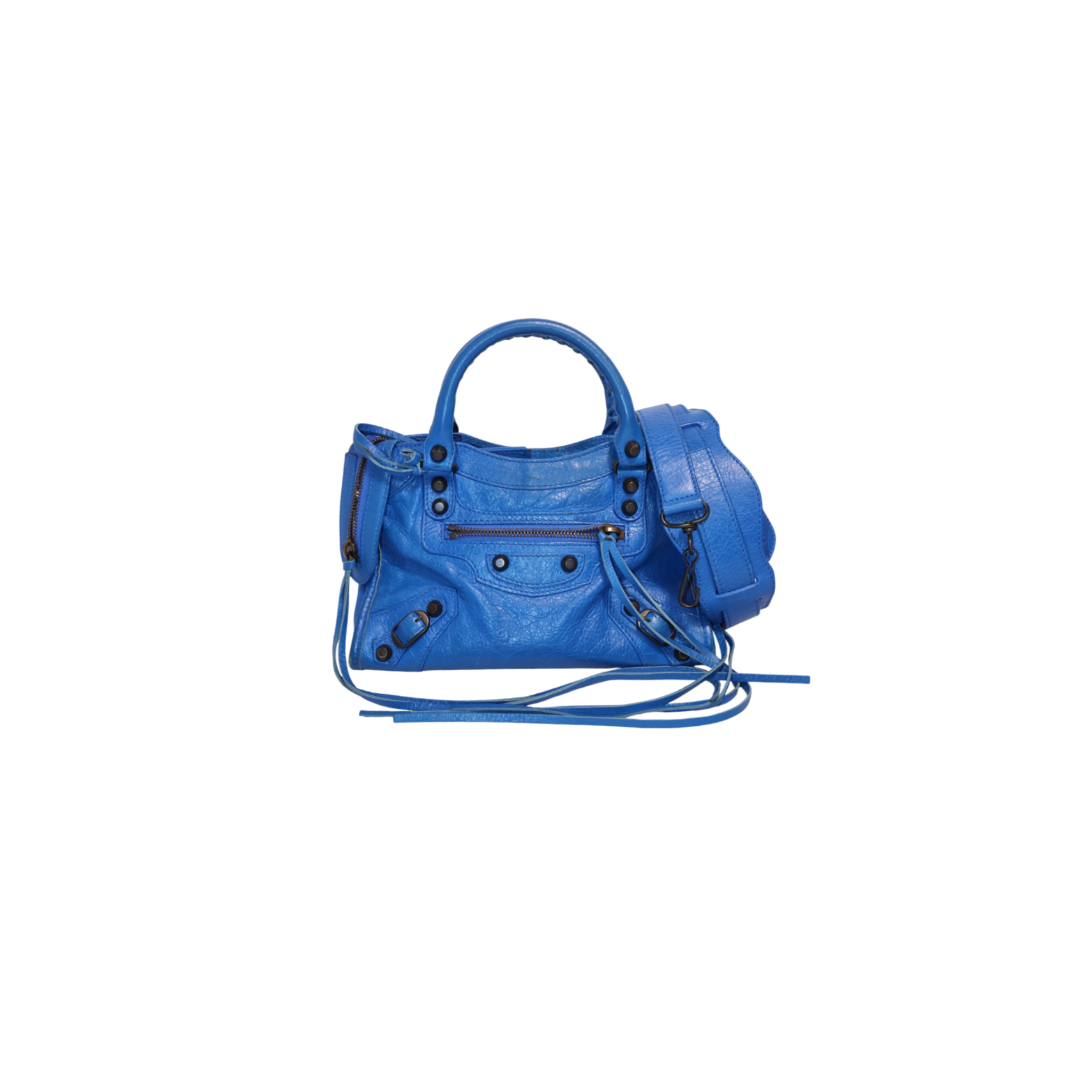 Balenciaga Classic Mini City Bag Bleu Lazuli