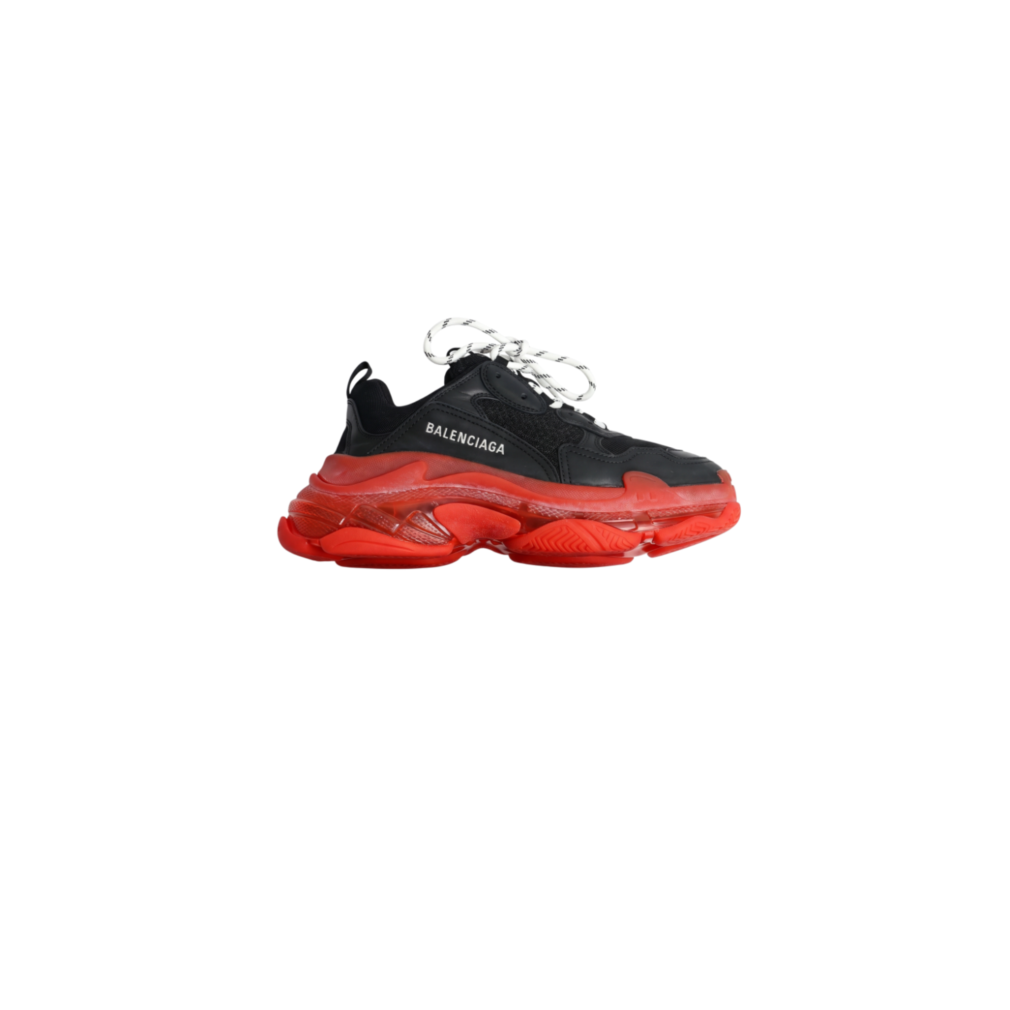 Balenciaga Red/Black Triple S Sneakers (EU37)