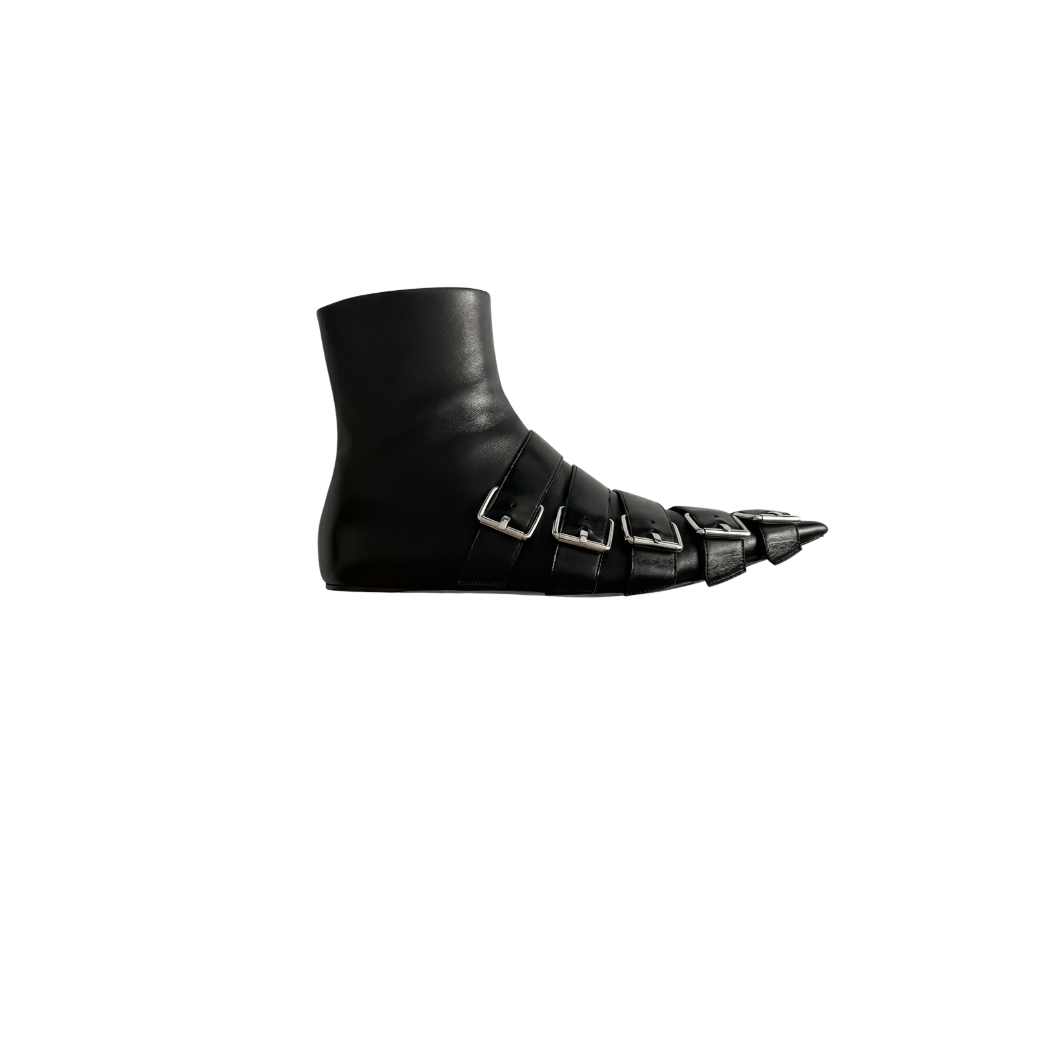 Balenciaga Fetish Pointy Buckles Soft Leather Boots (EU37)