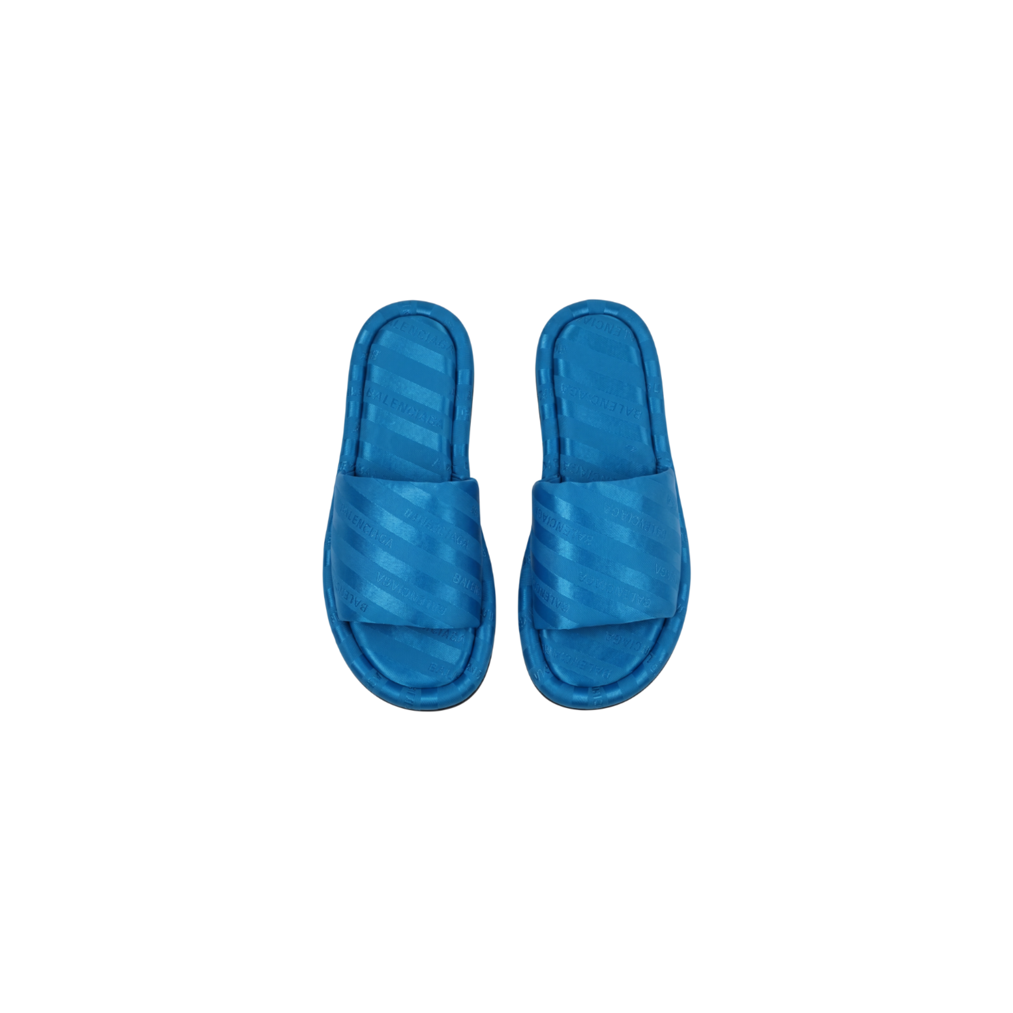 Balenciaga Blue Silk Slippers (EU36)