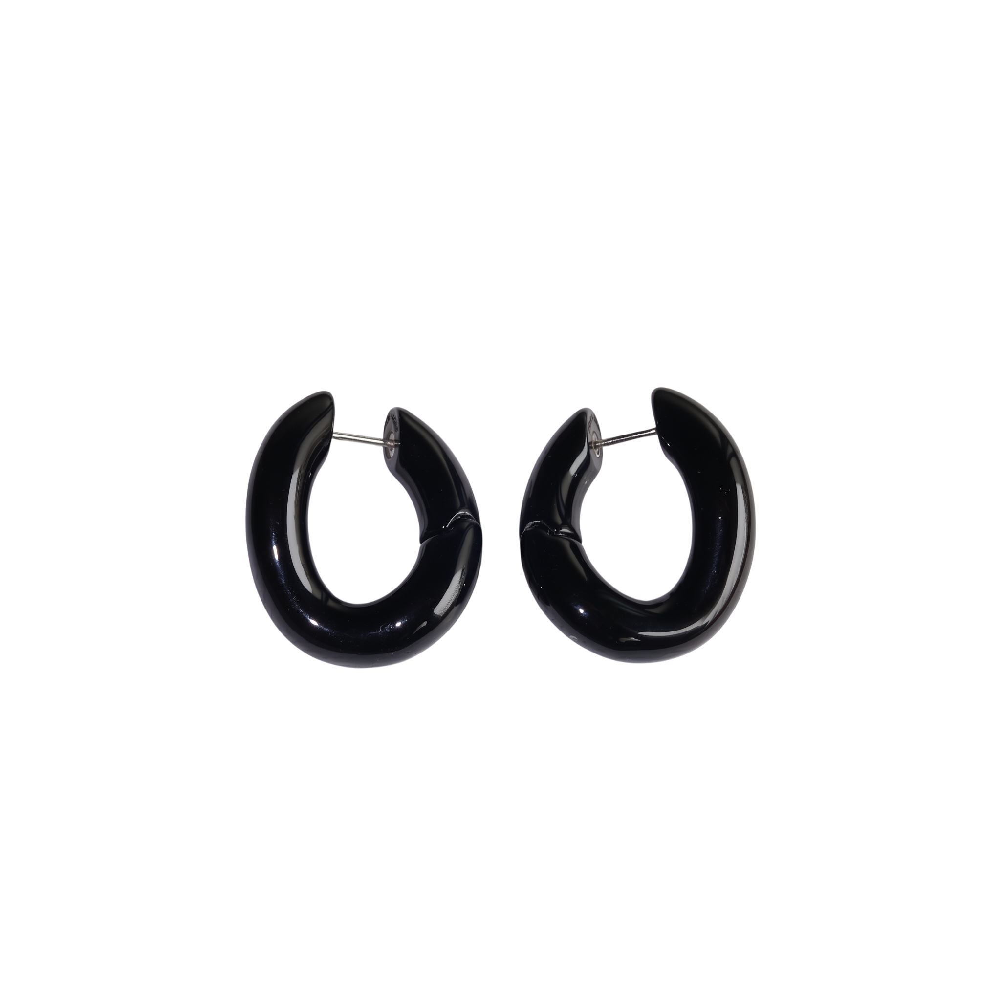 Balenciaga Black Loop Earrings