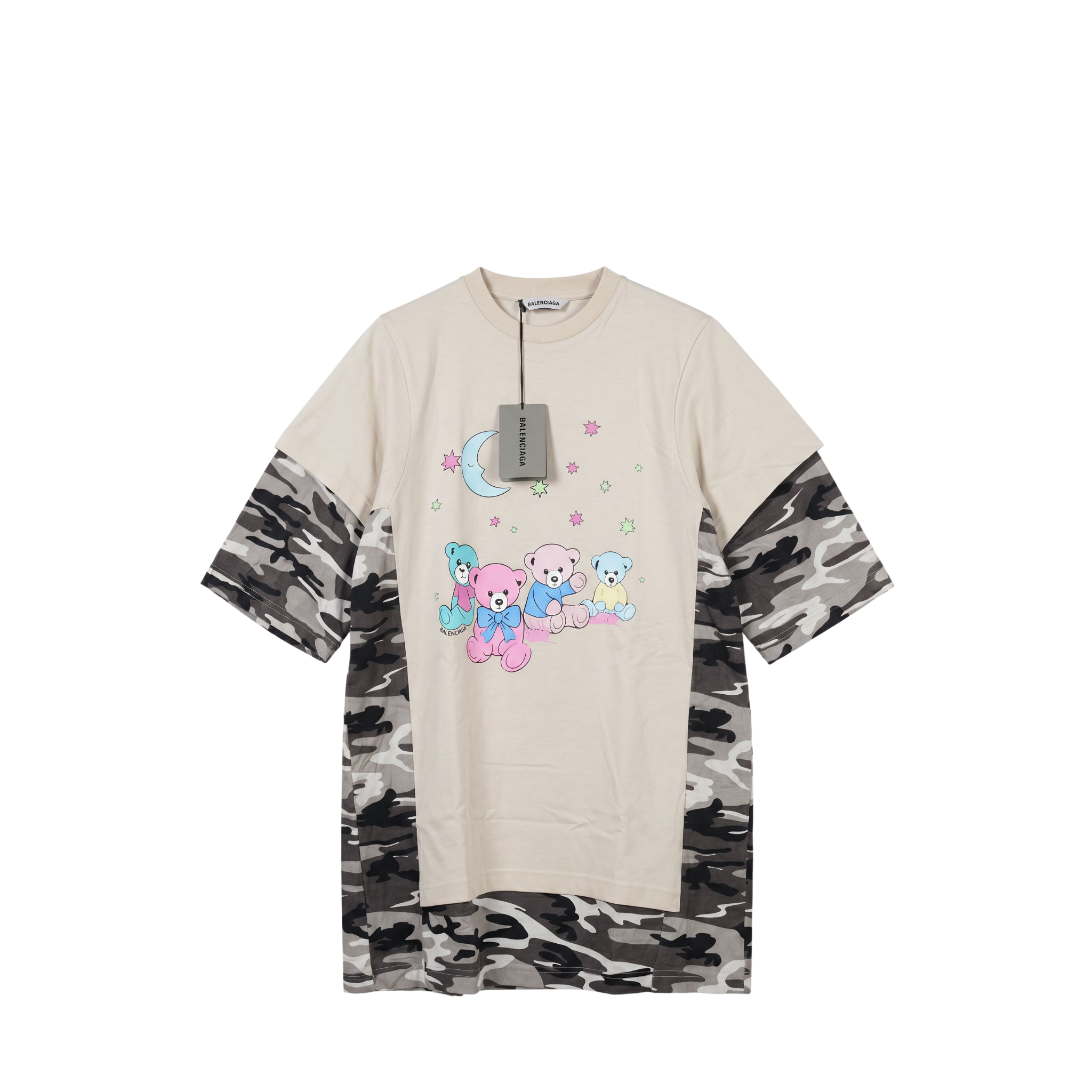 Balenciaga Love Bear Double Layer Camouflage T-shirt (XS)