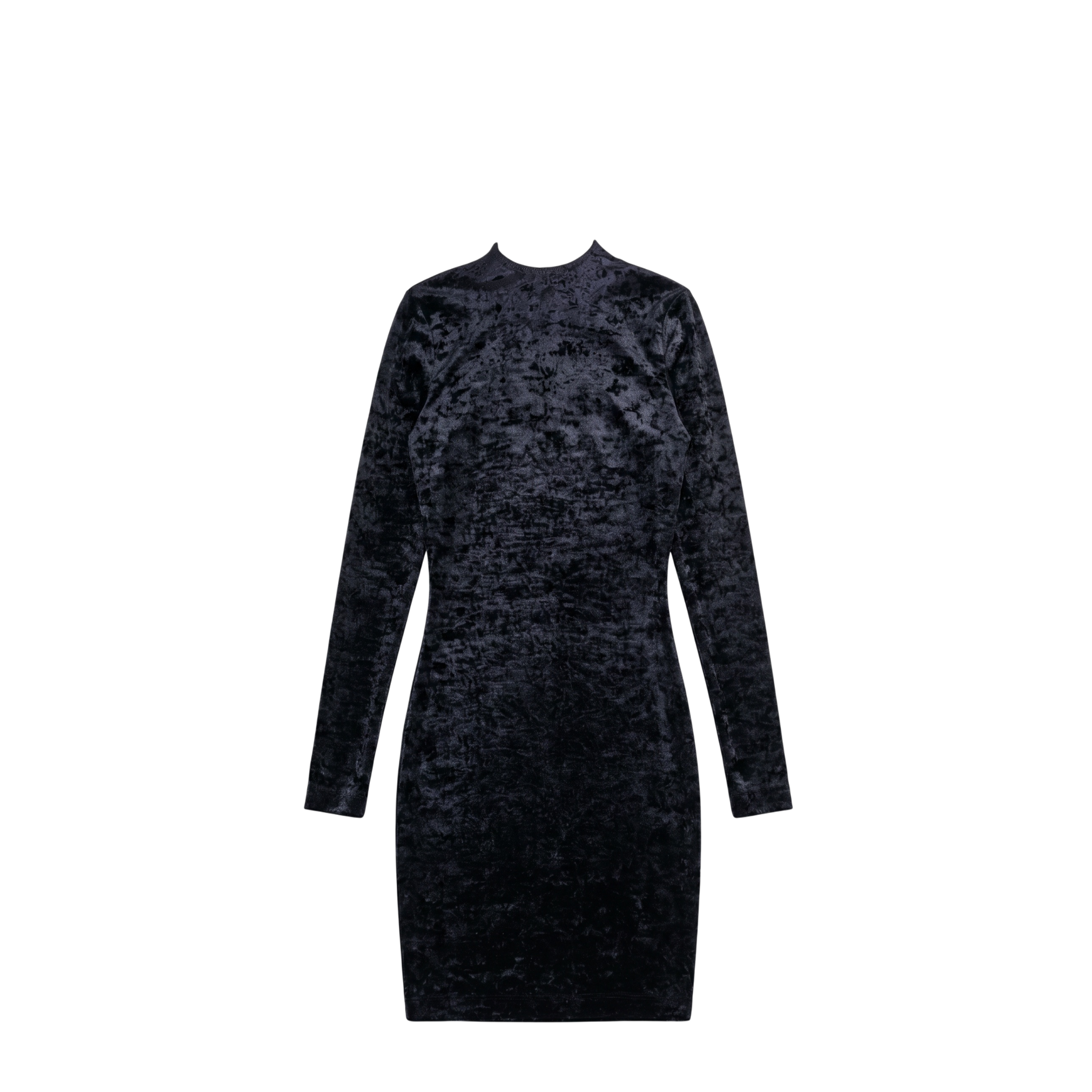 [Runway] Balenciaga Cycling Dress Crushed Velvet Black (F34)