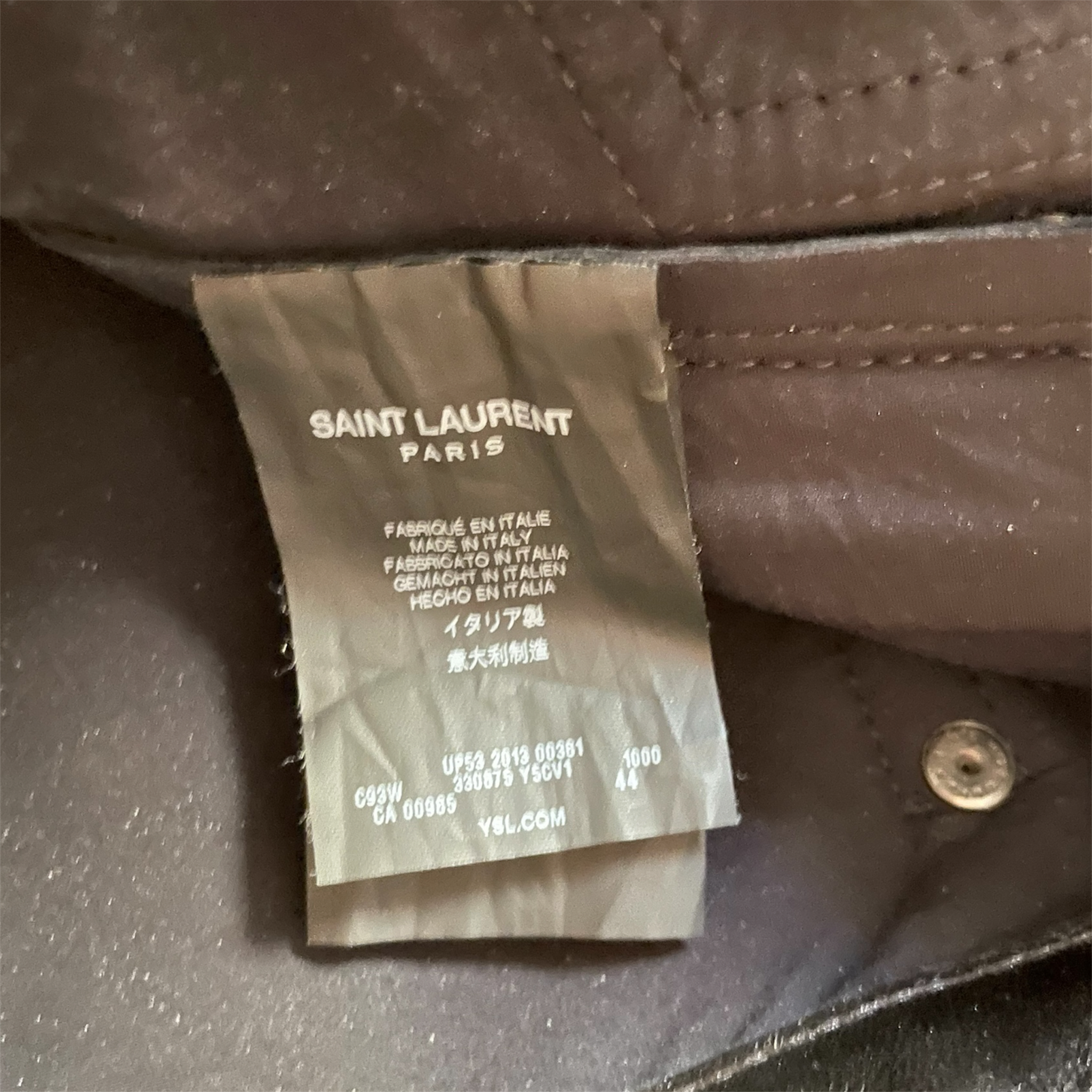 Saint Laurent Lace-Up Biker Leather Trousers by Heidi Slimane 2013 - Brand New