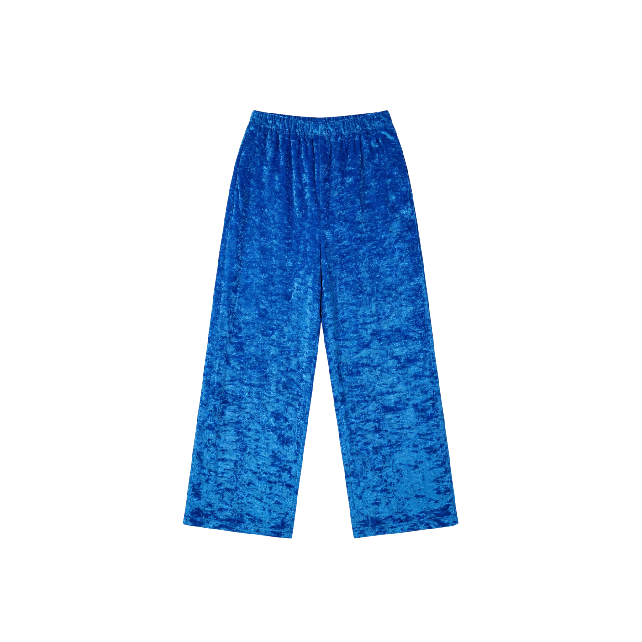 Balenciaga Crushed Velvet Europa Blue Tracksuit Trousers (F38)