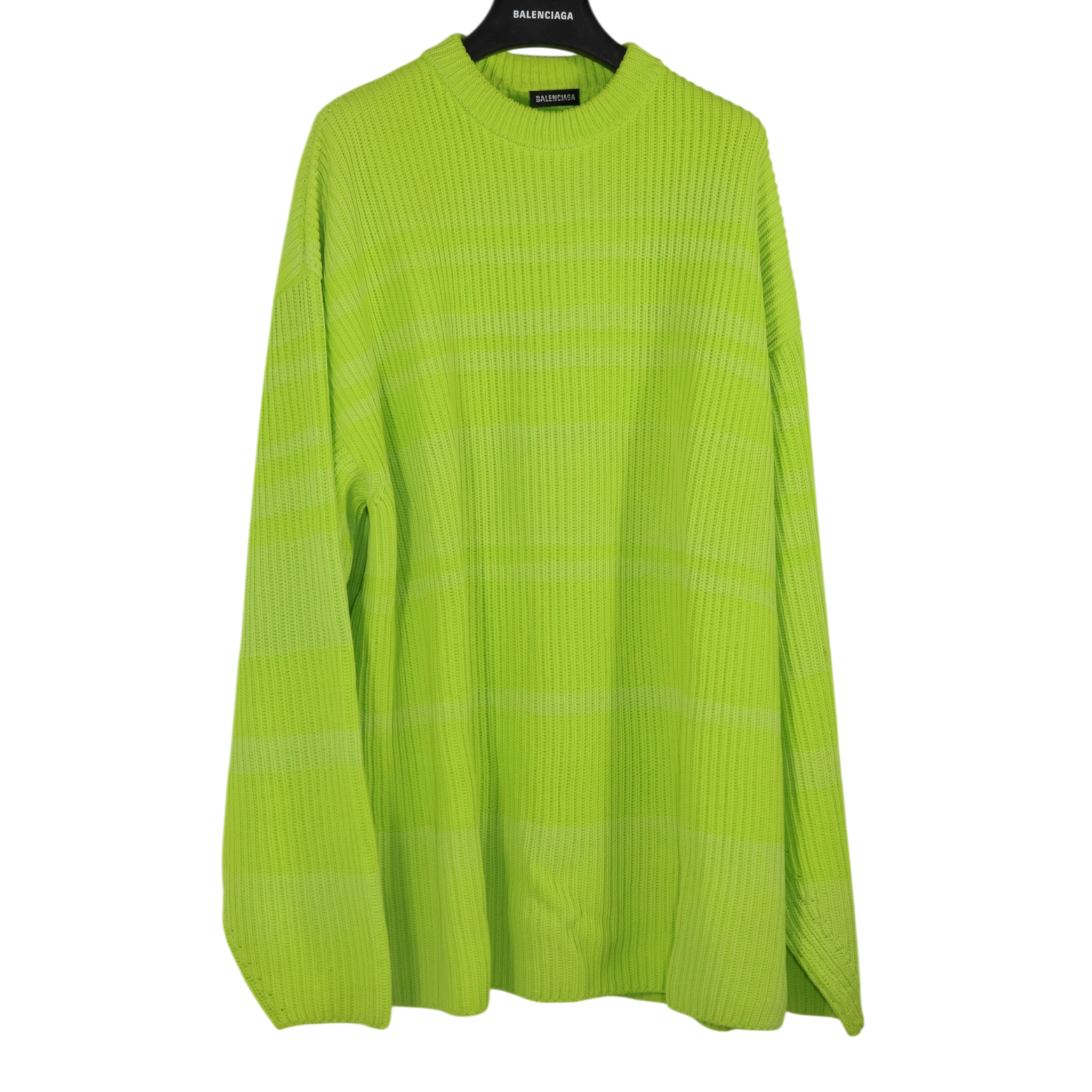 Balenciaga Over-dyed Stripy Knit Lime (XS)