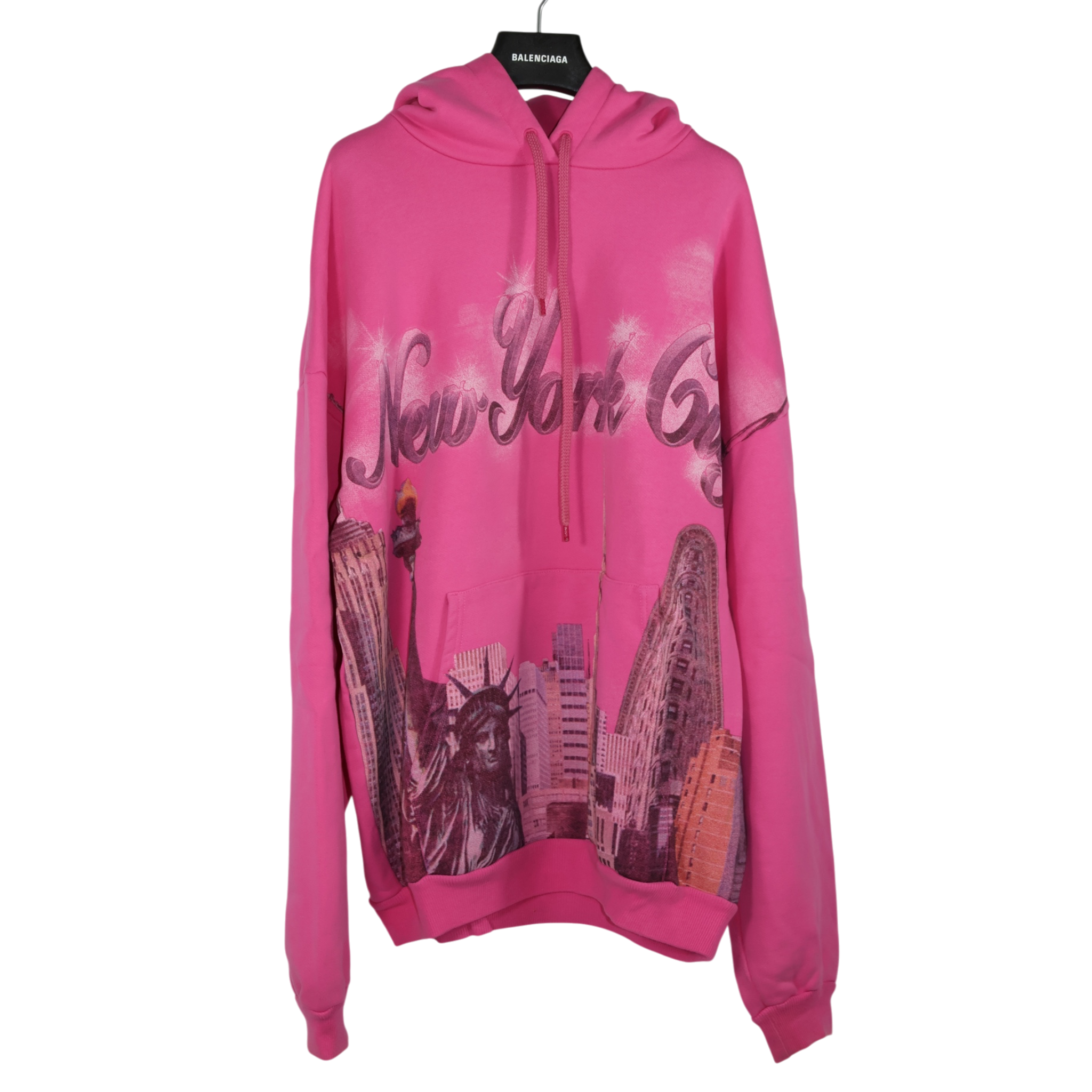 Balenciaga Pink NYC Souvenir Hoodie (S)
