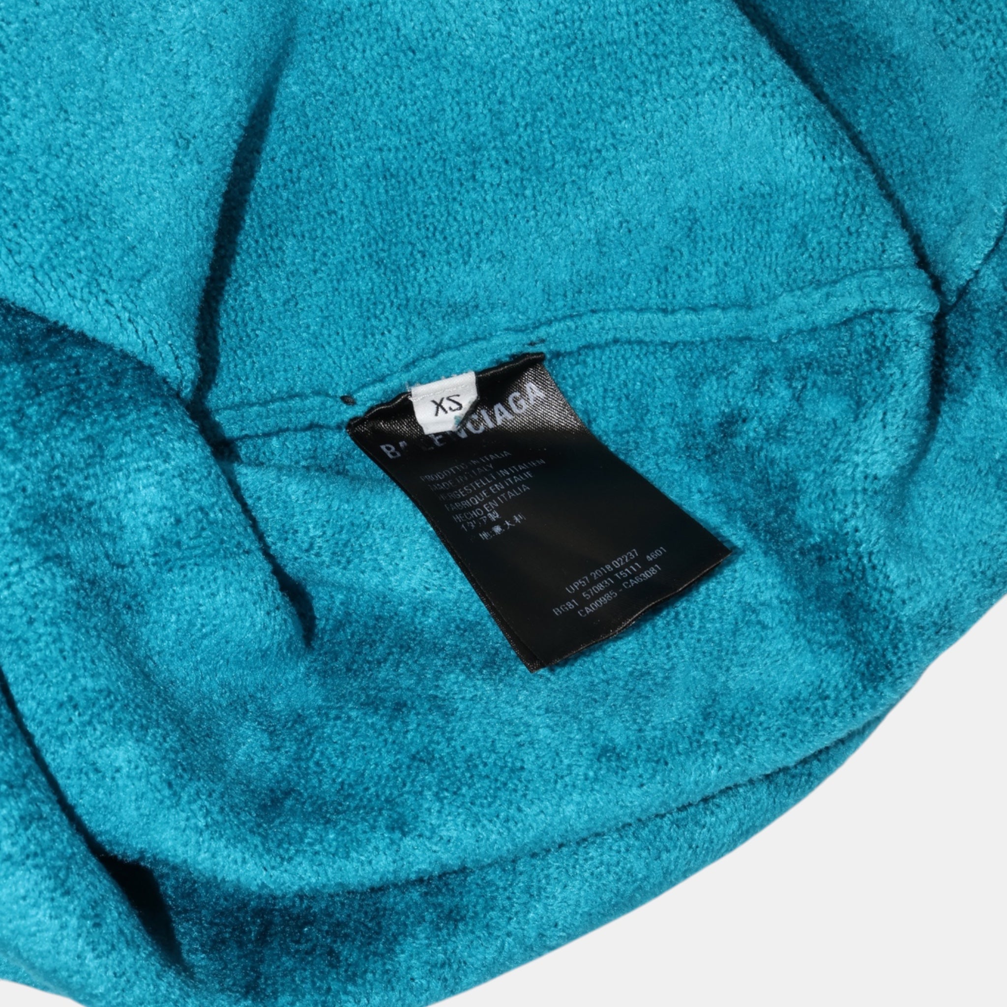Balenciaga L/S Crewneck Velvet Knit Turquoise (XS)