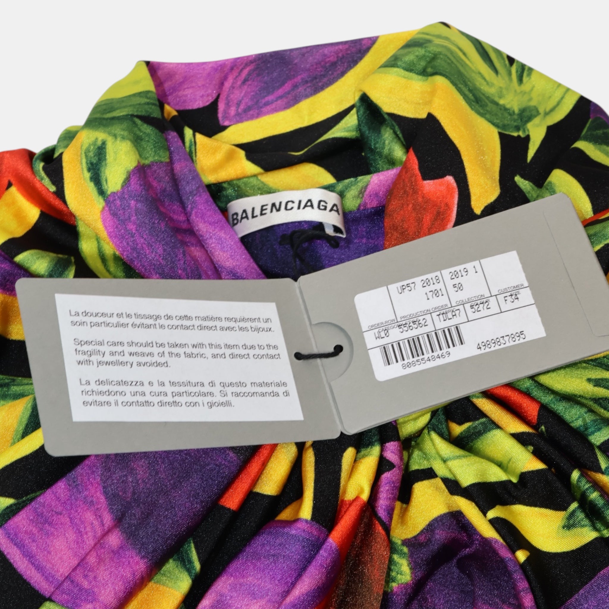 [Campaign] Balenciaga Spandex Floral Draped Tank Top (F34)