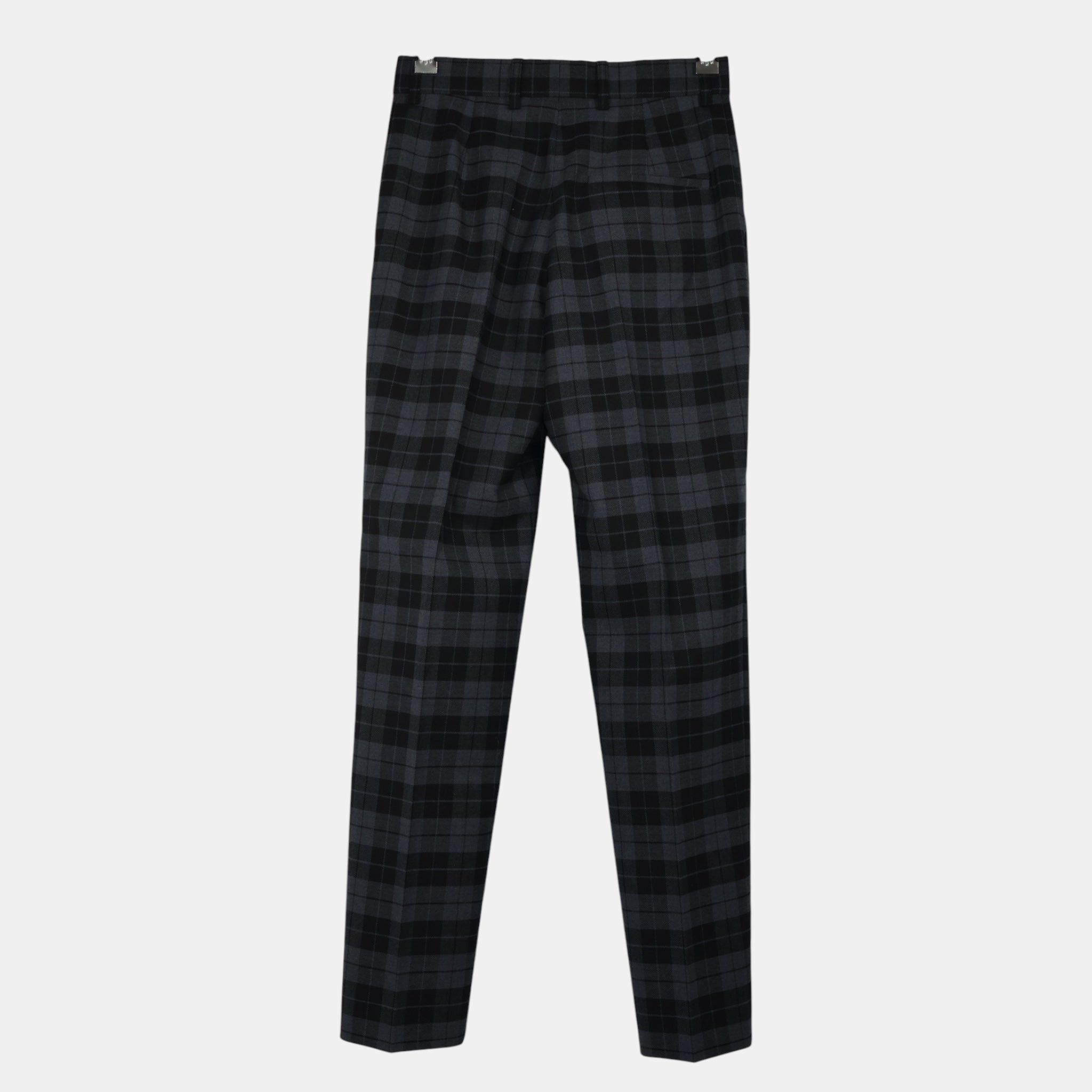 Balenciaga Carrot Pants Checked Stretch Wool (F34)