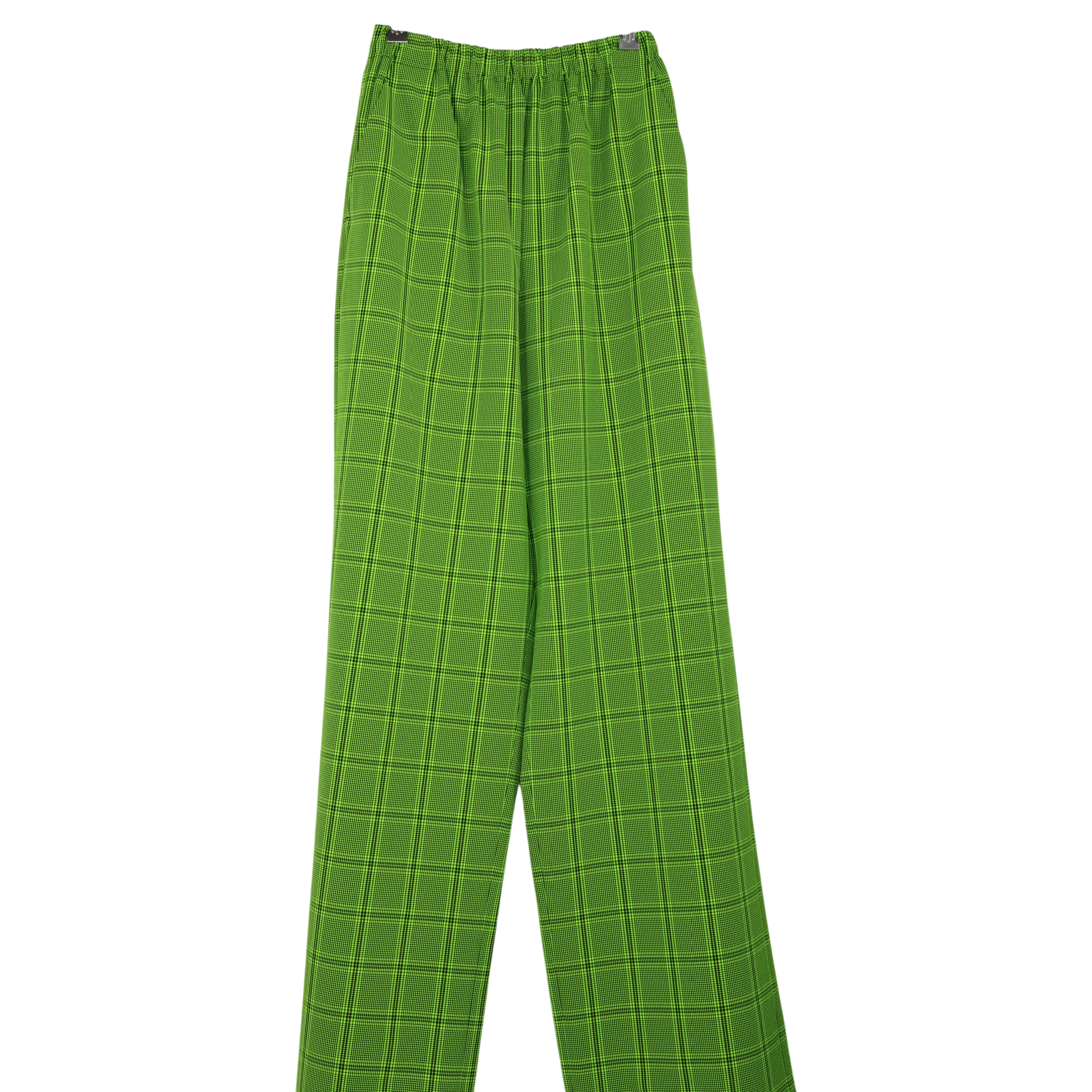 Balenciaga Lime Green Checked Trousers (M44)