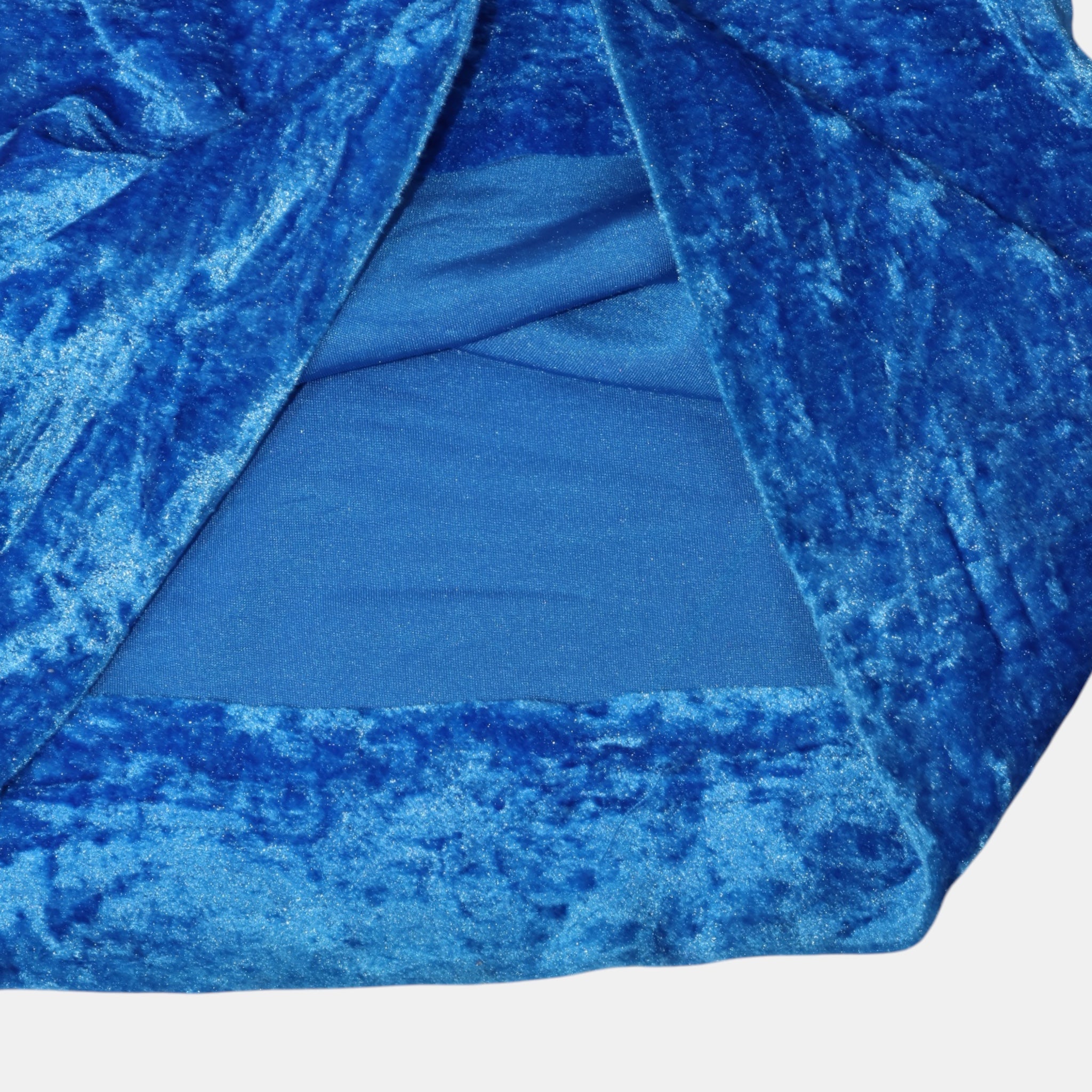 Balenciaga Crushed Velvet Europa Blue Tracksuit Trousers (F38)