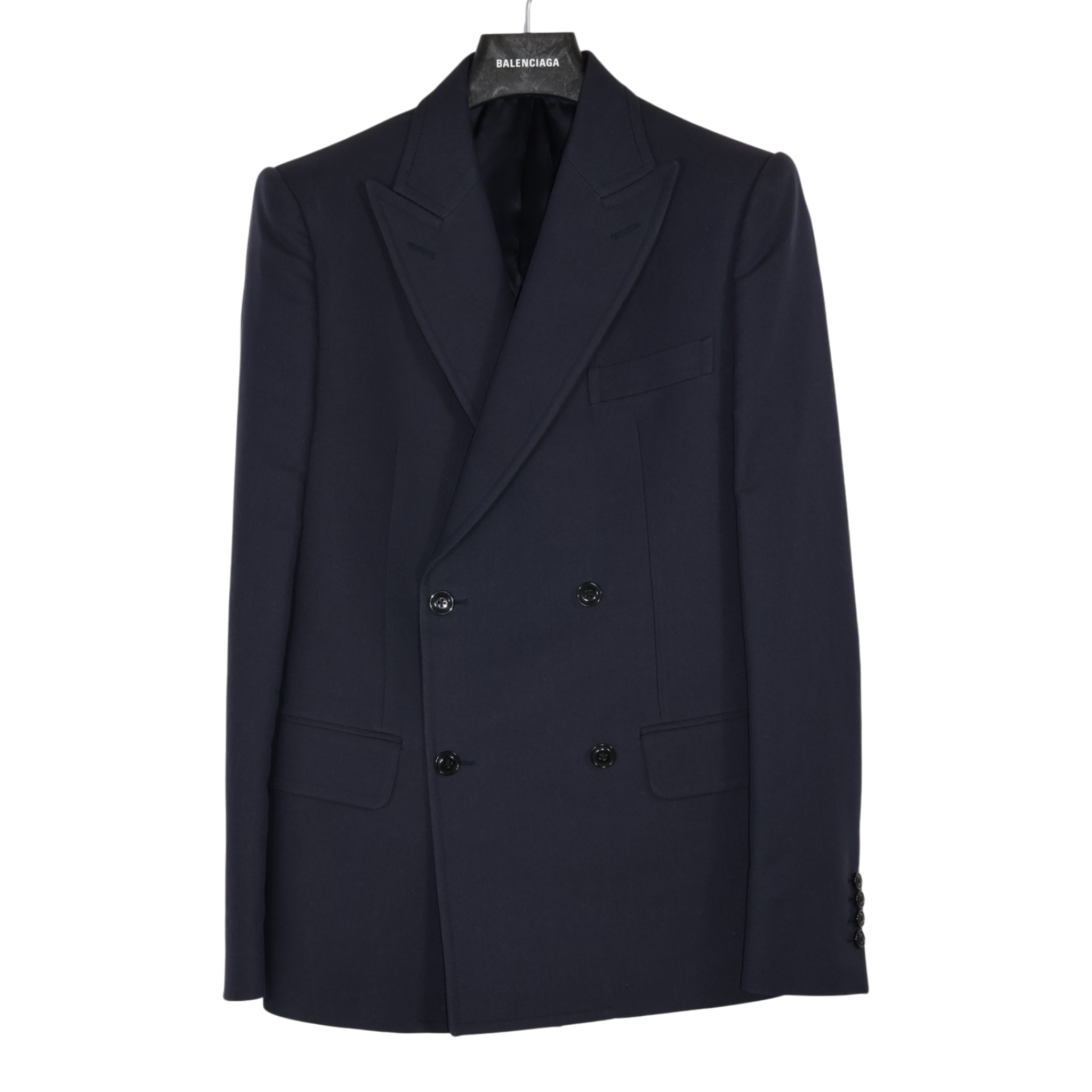 Alexander McQueen Navy Double Breasted Tailored Jacket (M38)