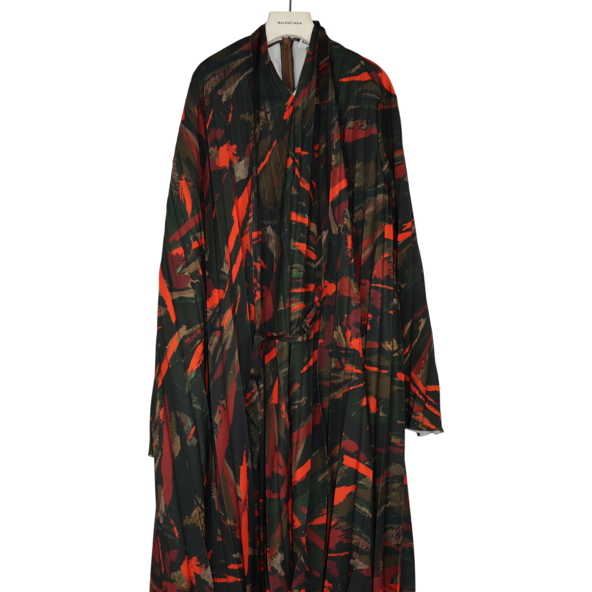 [Runway] Balenciaga Layered Pleated Printed Dress (F36)