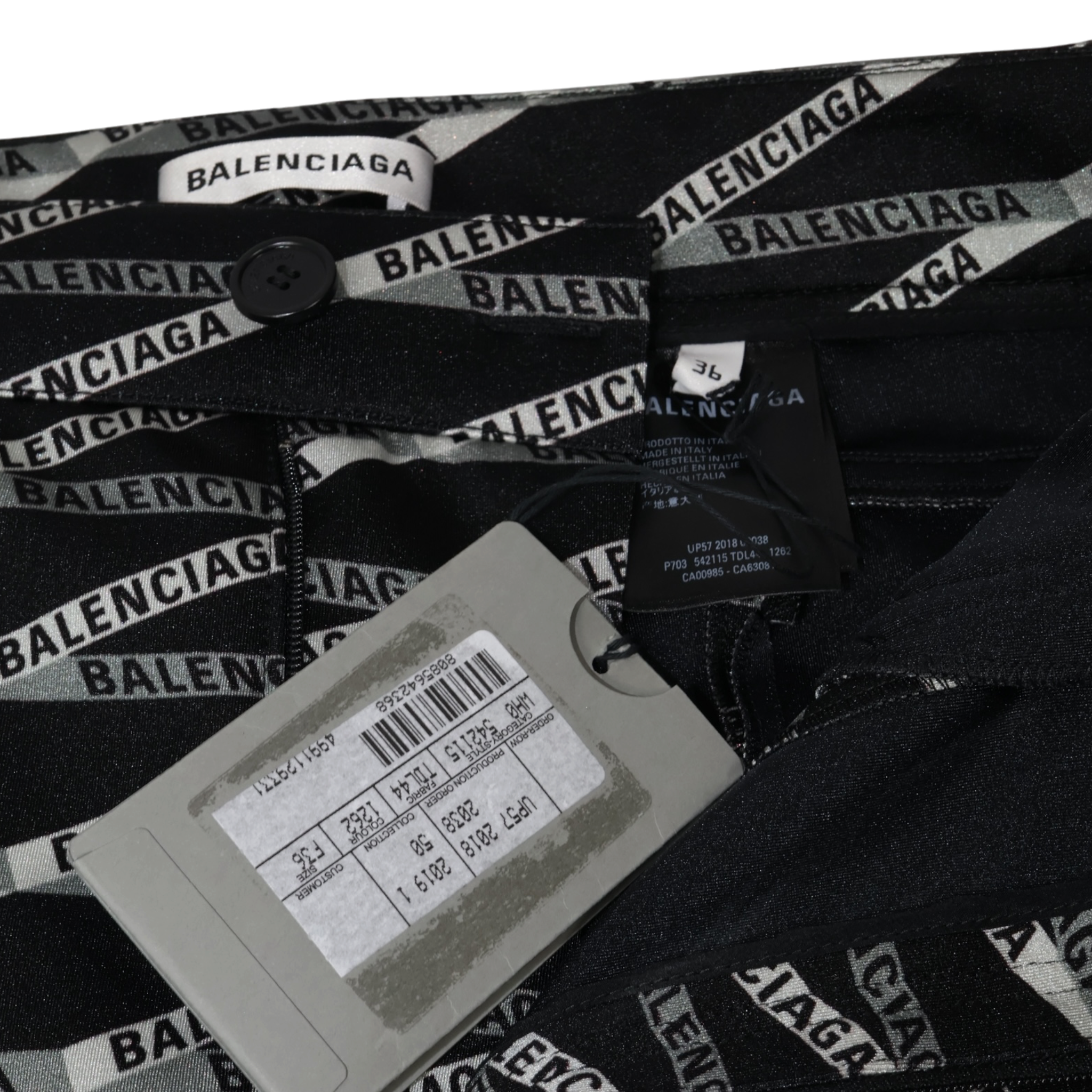 Balenciaga Monograme Bonded Spandex Pantashoes (EU36/F34)
