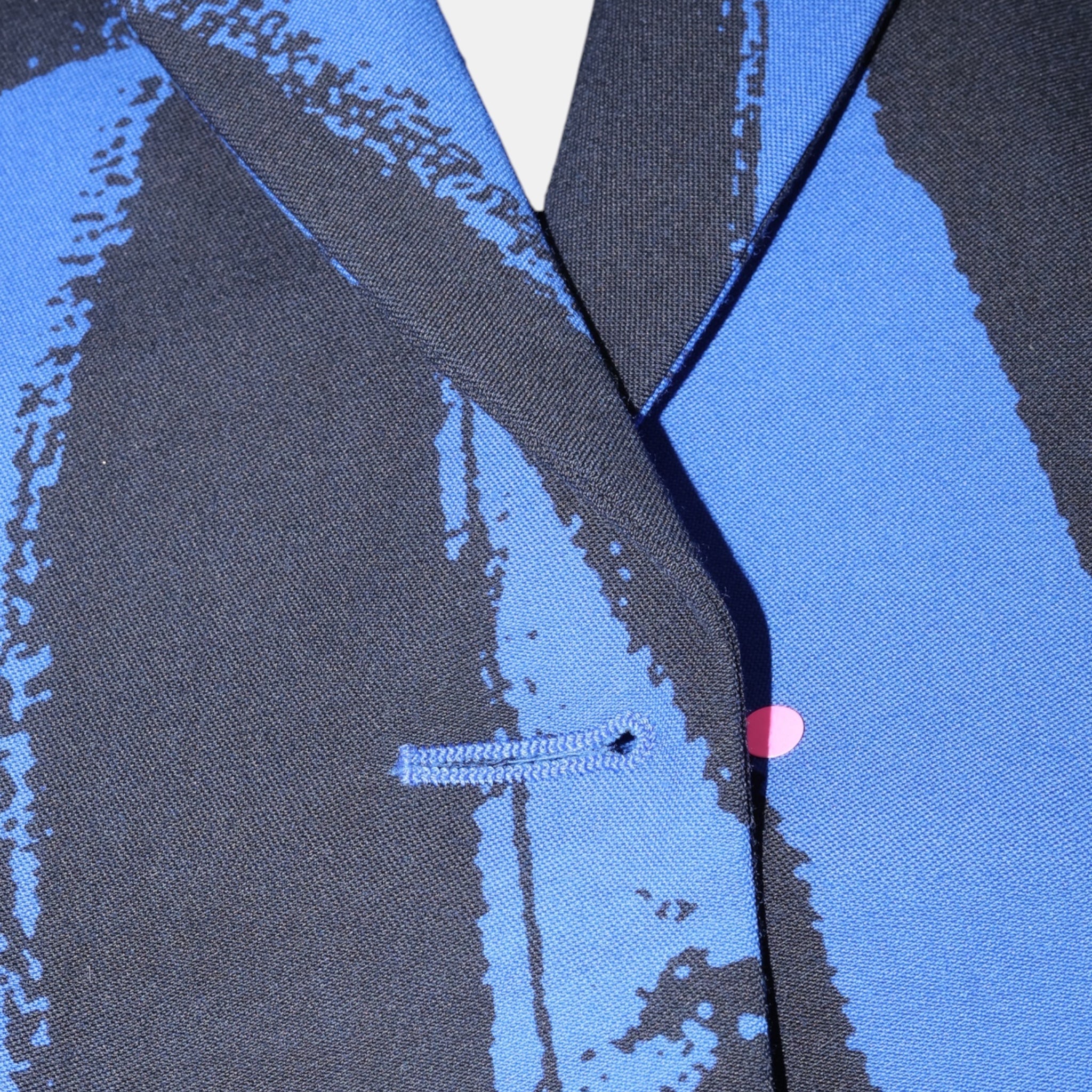 Alexander McQueen Electric Blue Graffiti Tailored Jacket (M38) - Brand New - Alexander McQueen - from the ss17 to aw21 archives