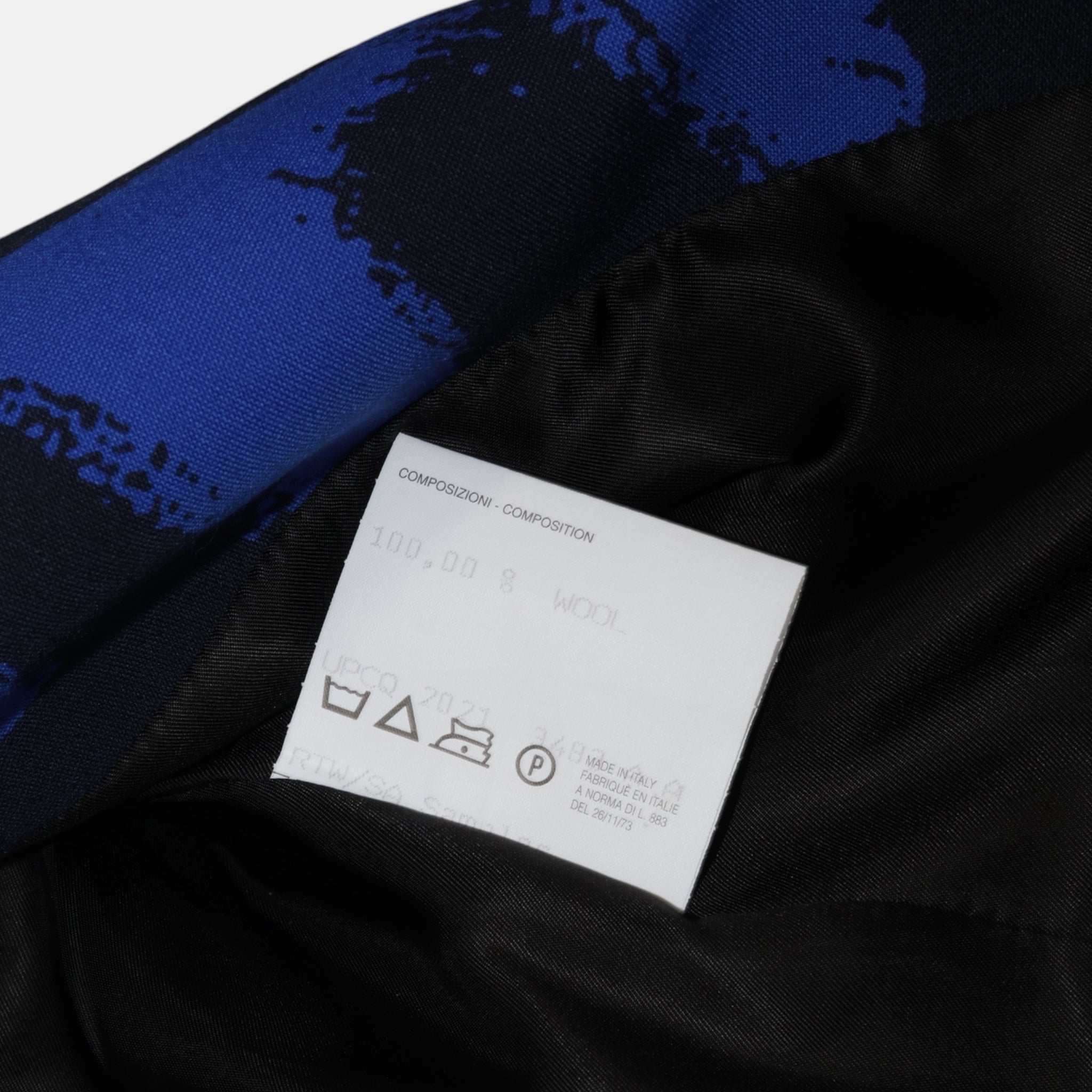 Alexander McQueen Electric Blue Graffiti Tailored Jacket (M38) - Brand New - Alexander McQueen - from the ss17 to aw21 archives