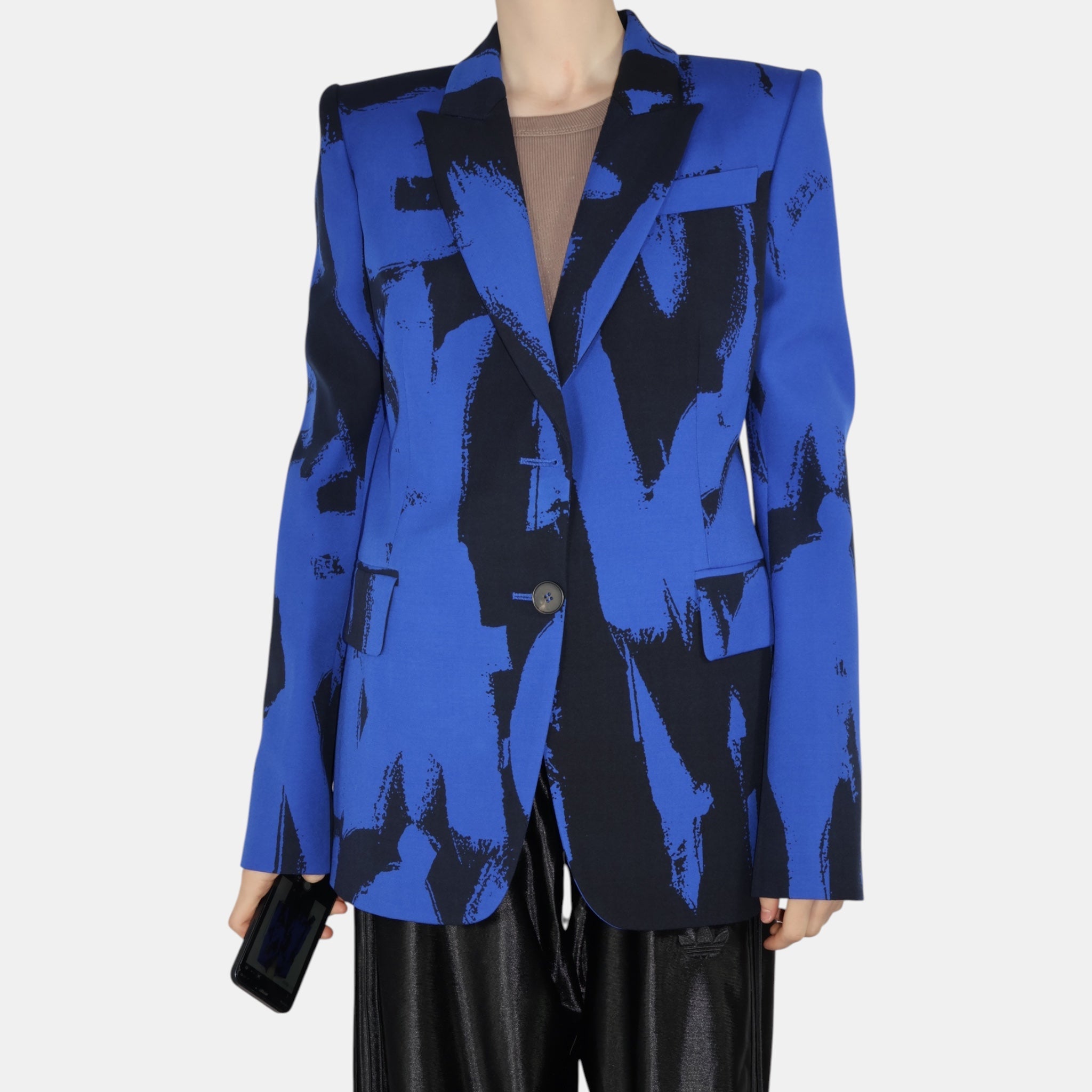 Alexander McQueen Electric Blue Graffiti Tailored Jacket (M38) - Brand New - Alexander McQueen - from the ss17 to aw21 archives