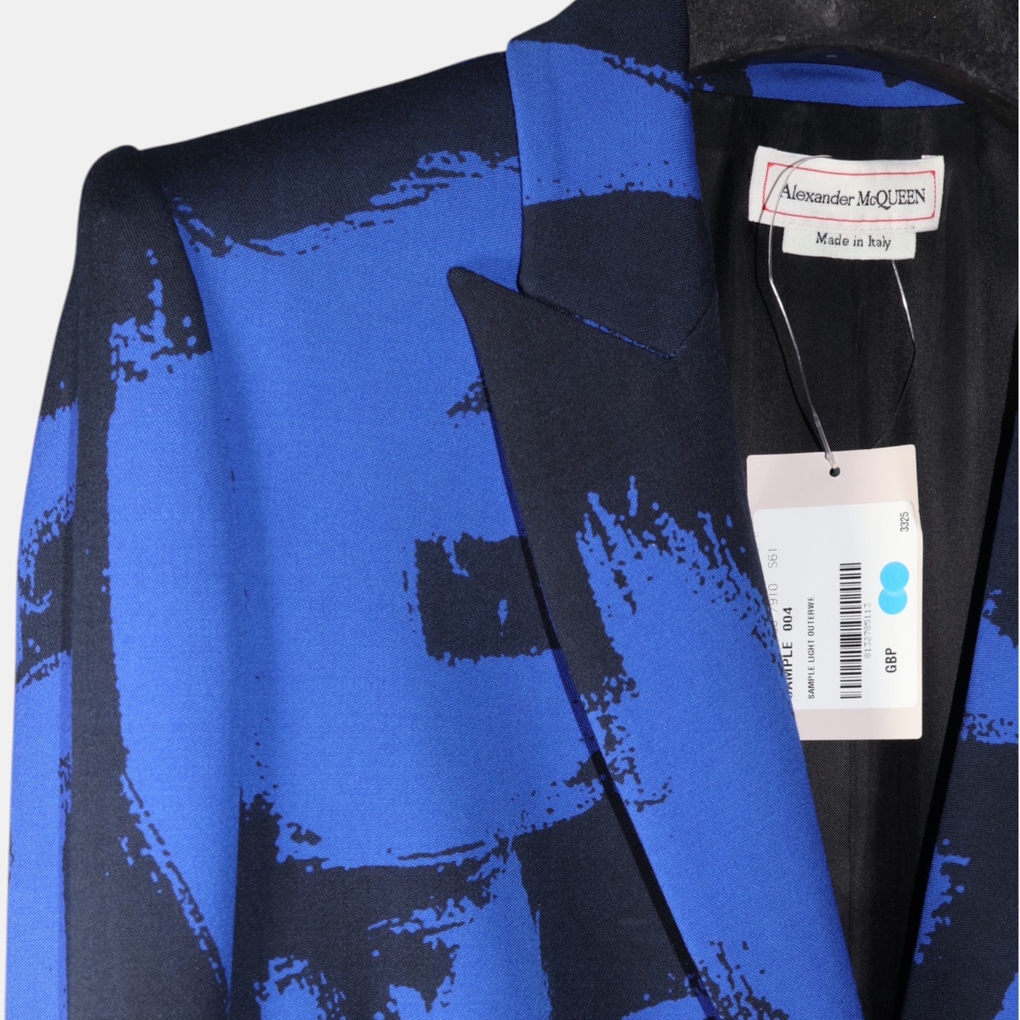 Alexander McQueen Electric Blue Graffiti Tailored Jacket (M38) - Brand New - Alexander McQueen - from the ss17 to aw21 archives
