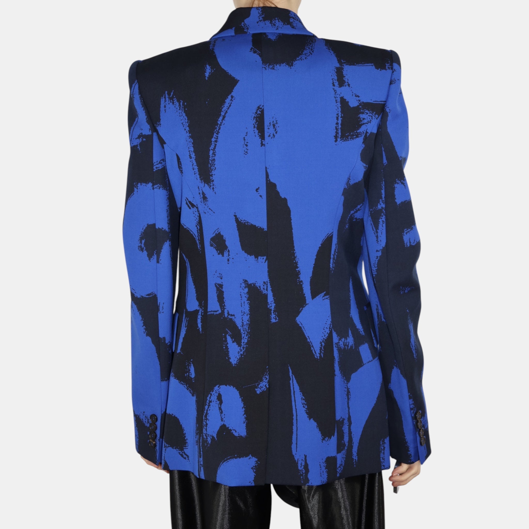 Alexander McQueen Electric Blue Graffiti Tailored Jacket (M38) - Brand New - Alexander McQueen - from the ss17 to aw21 archives