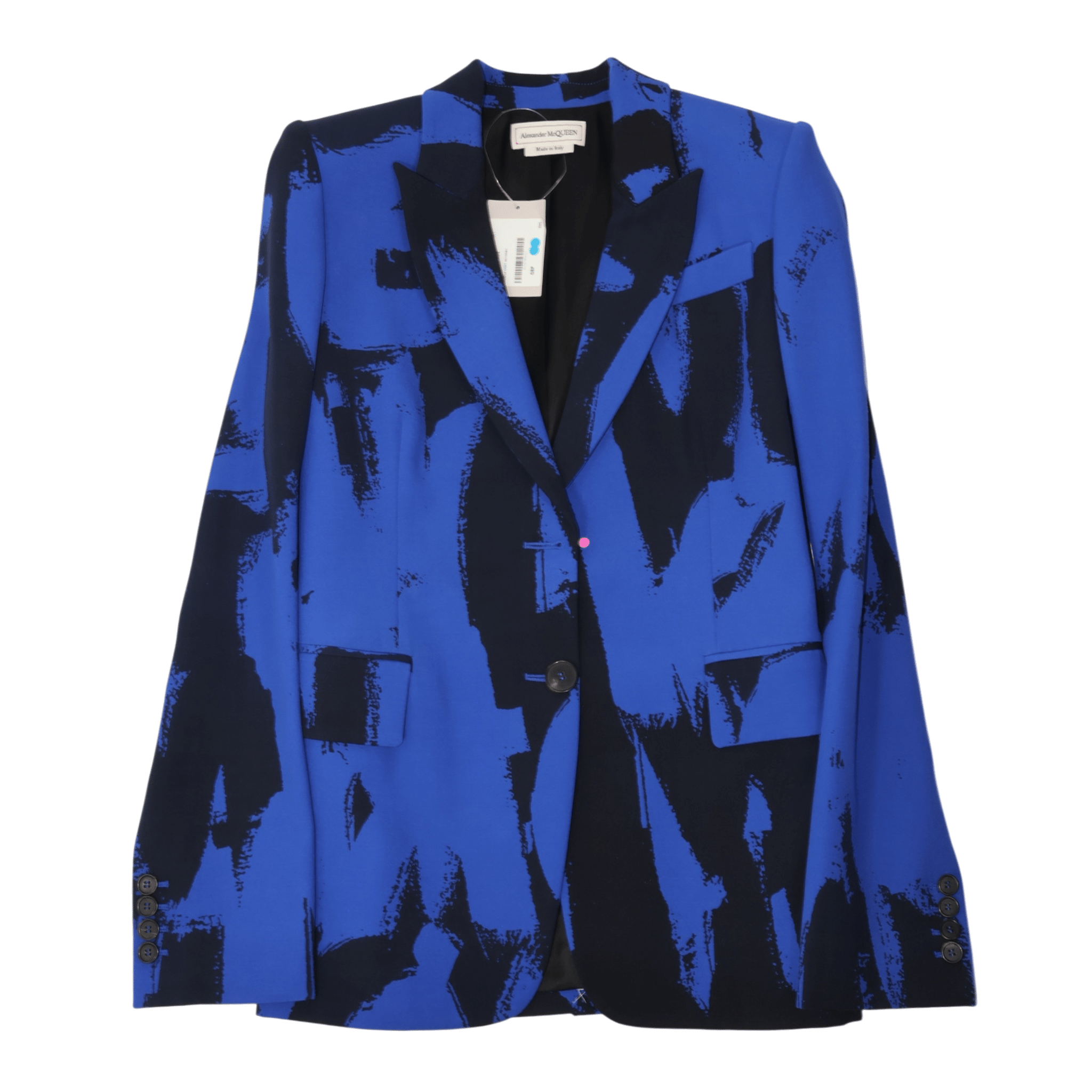 Alexander McQueen Electric Blue Graffiti Tailored Jacket (M38) - Brand New - Alexander McQueen - from the ss17 to aw21 archives