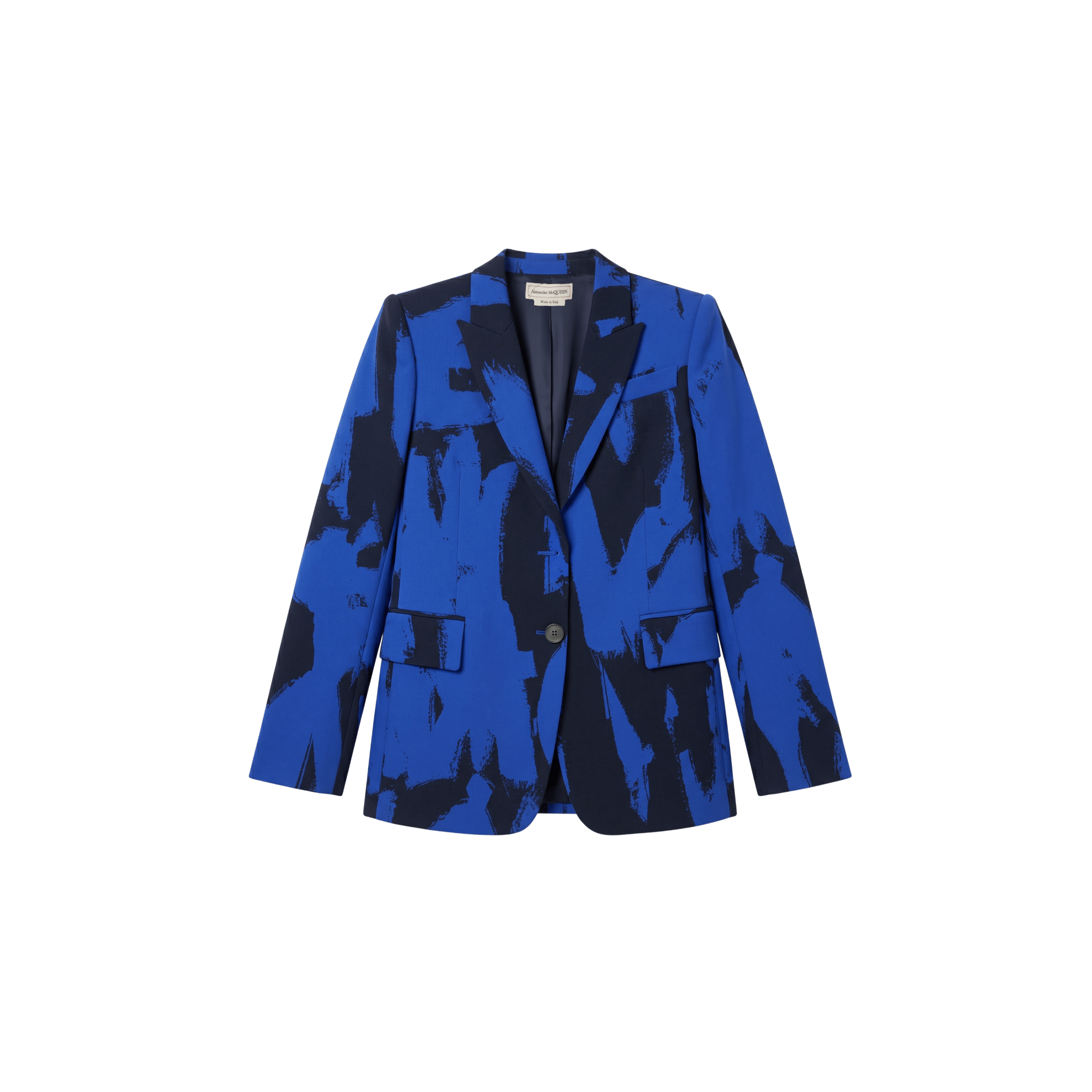 Alexander McQueen Electric Blue Graffiti Tailored Jacket (M38) - Brand New - Alexander McQueen - from the ss17 to aw21 archives