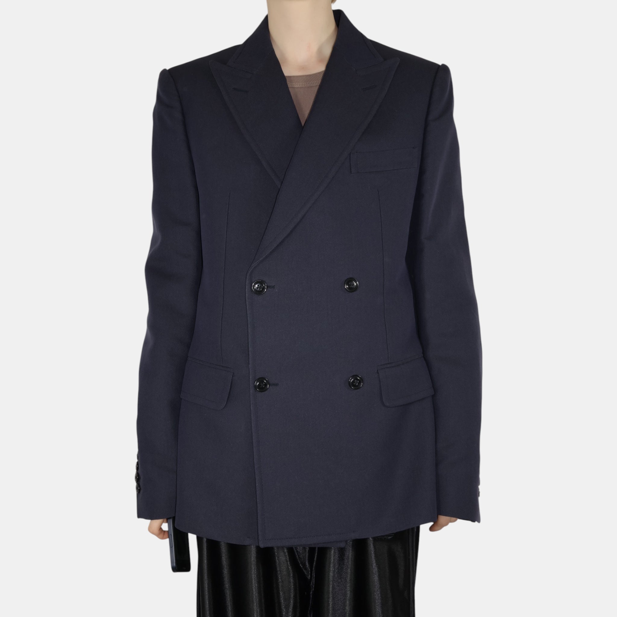 Alexander McQueen Navy Double Breasted Tailored Jacket (M38) - Pristine - Alexander McQueen - from the ss17 to aw21 archives
