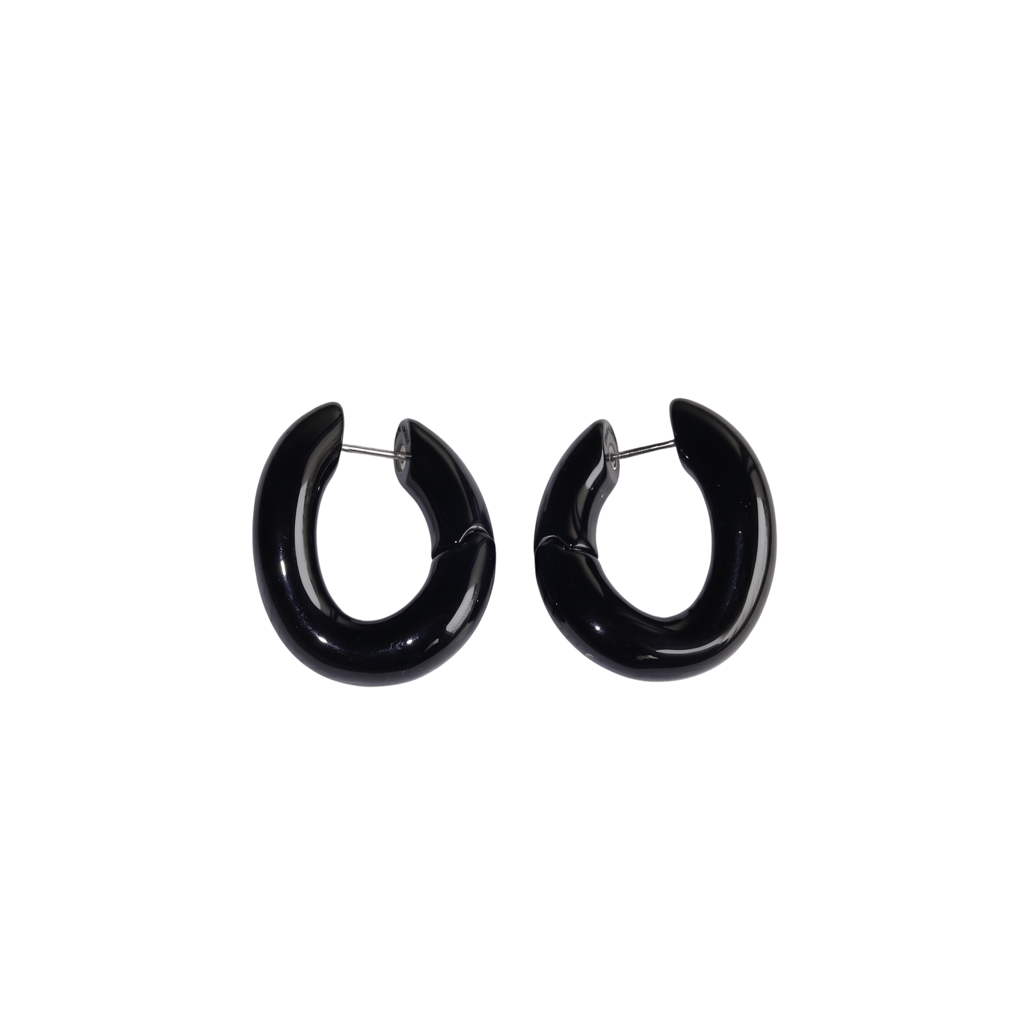 Balenciaga Black Loop Earrings - Brand New - Balenciaga - from the ss17 to aw21 archives