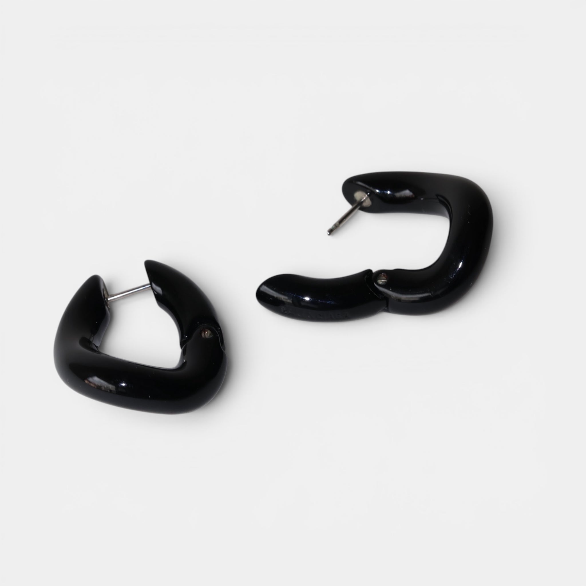 Balenciaga Black Loop Earrings - Brand New - Balenciaga - from the ss17 to aw21 archives