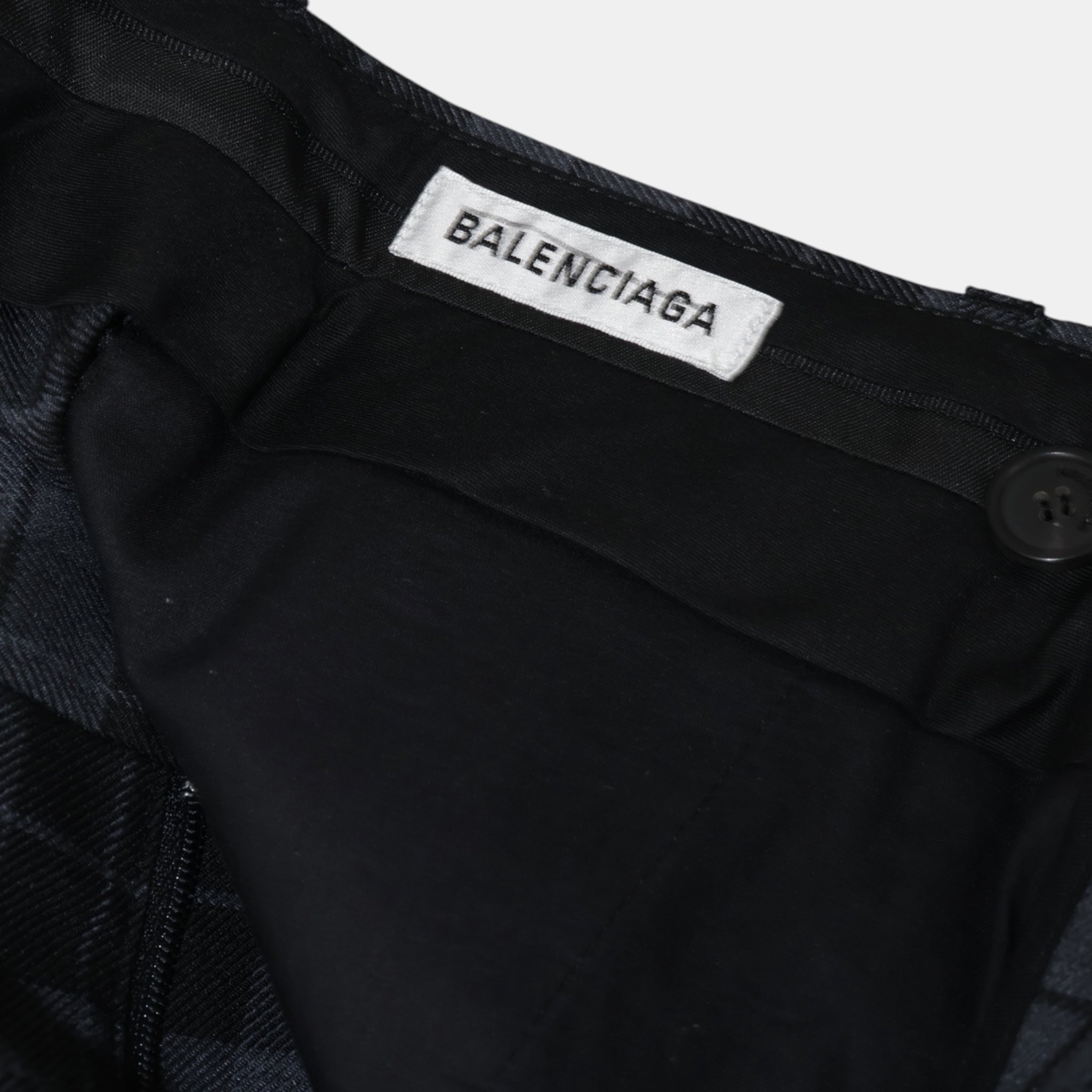 Balenciaga Carrot Pants Checked Stretch Wool (F34) - Brand New w/ Tags - Balenciaga - from the ss17 to aw21 archives