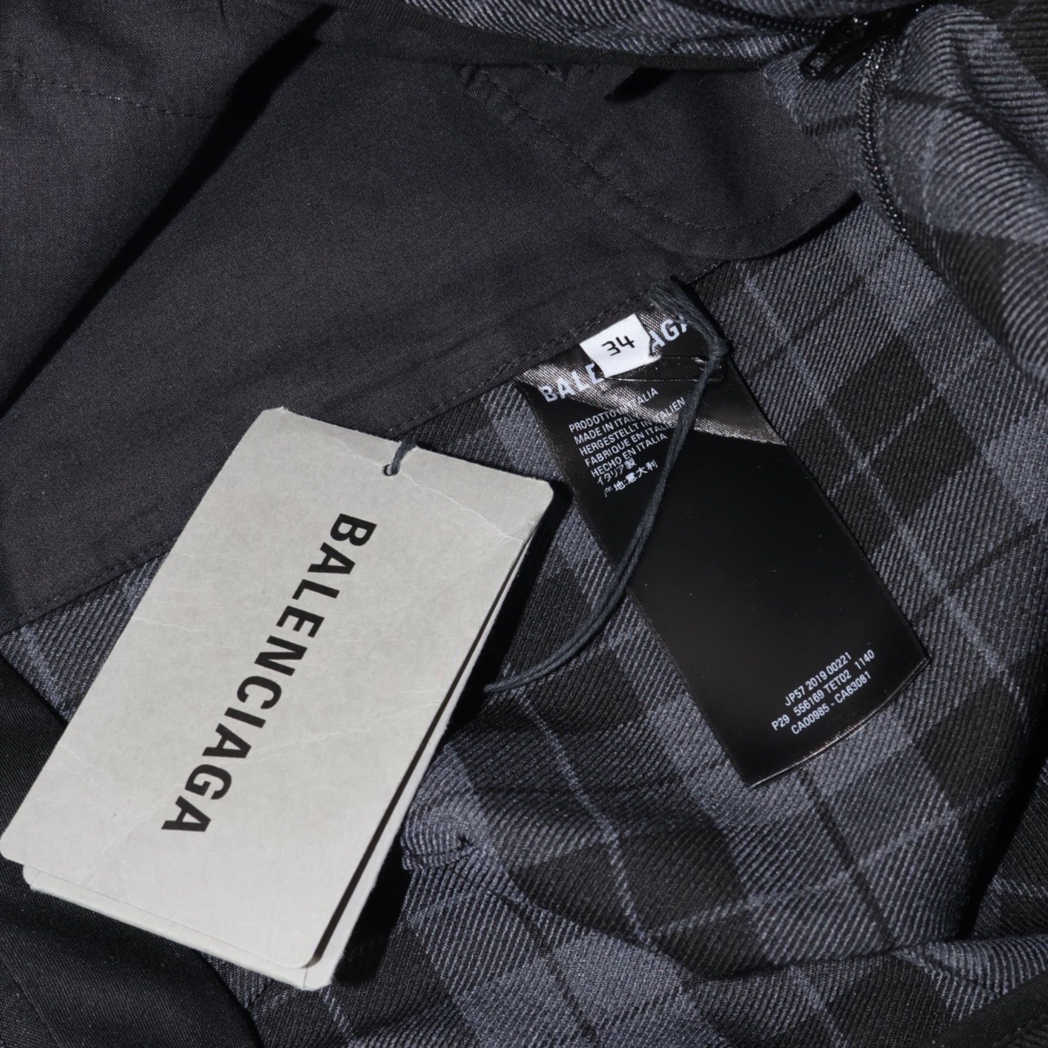 Balenciaga Carrot Pants Checked Stretch Wool (F34) - Brand New w/ Tags - Balenciaga - from the ss17 to aw21 archives