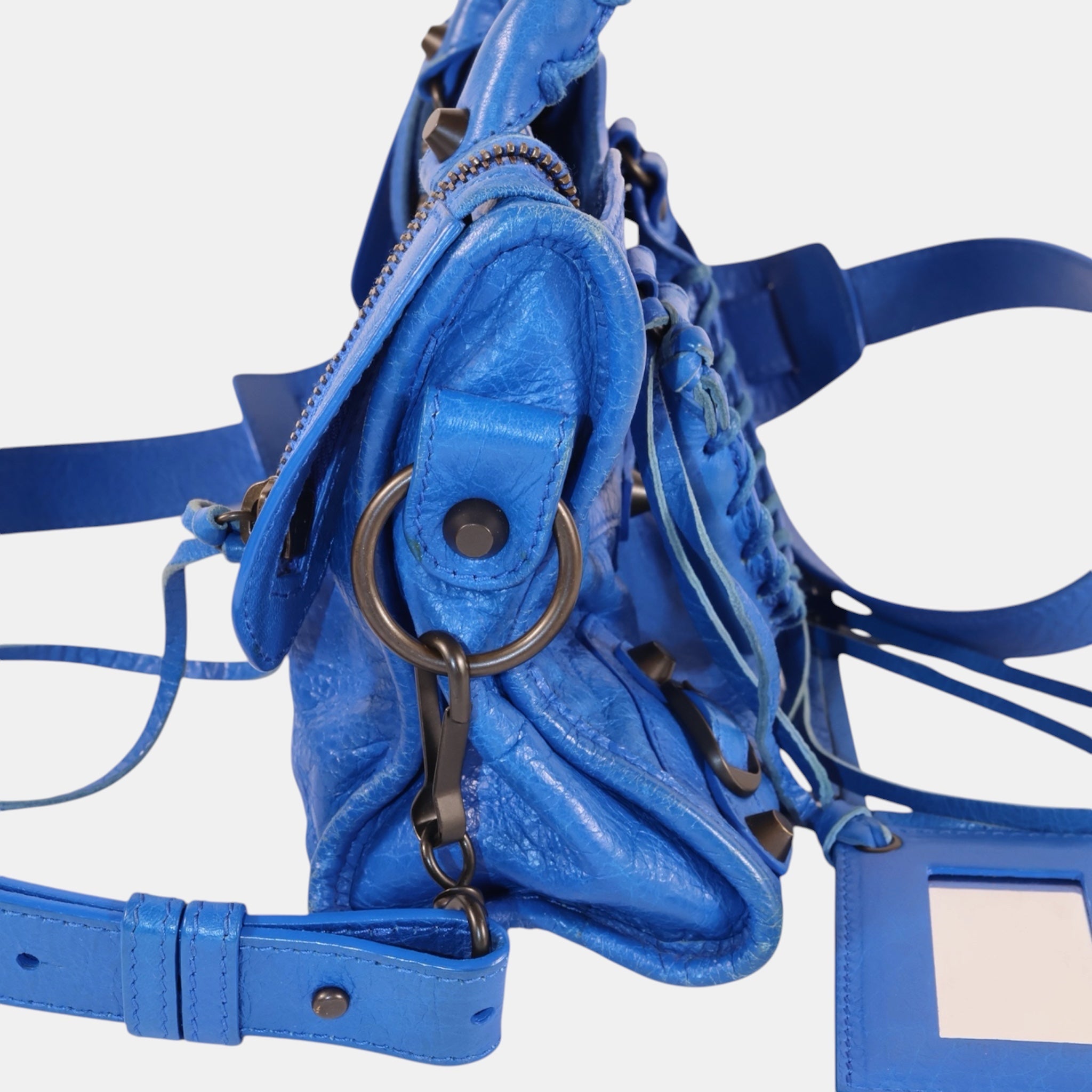 Balenciaga Classic Mini City Bag Bleu Lazuli - Excellent - Balenciaga - from the ss17 to aw21 archives