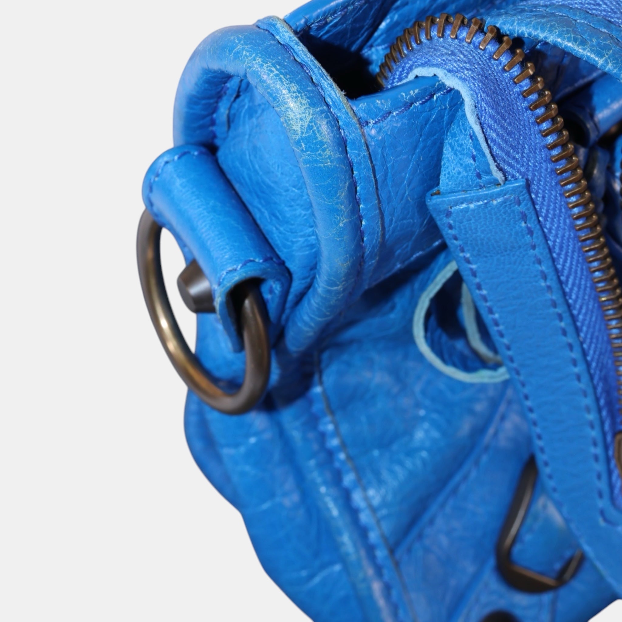 Balenciaga Classic Mini City Bag Bleu Lazuli - Excellent - Balenciaga - from the ss17 to aw21 archives