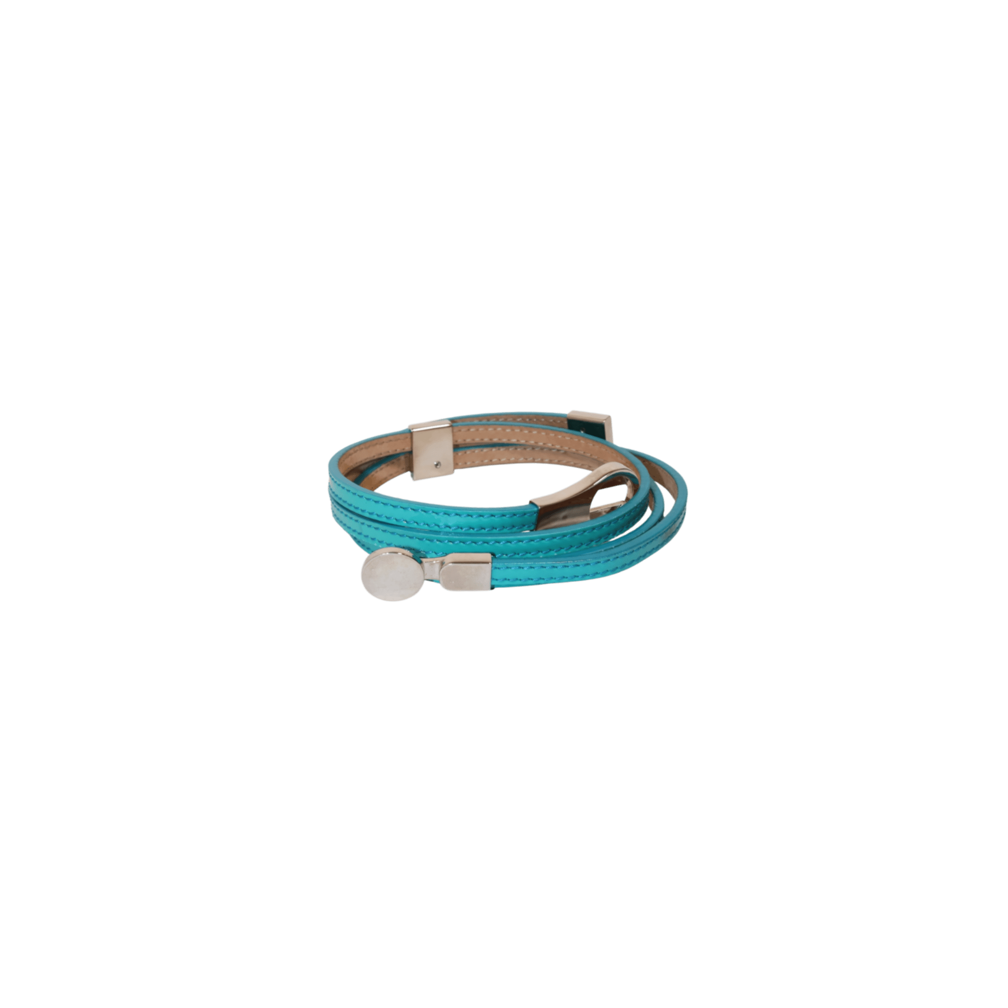Balenciaga Ghesquière Double Turquoise Leather Belt (S) - Good - Balenciaga - from the ss17 to aw21 archives