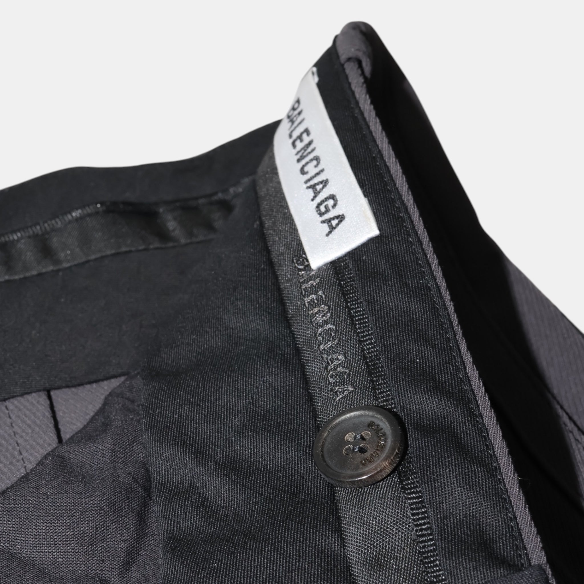 Balenciaga Grey Cavalry Twill Tracksuit Tailored Trousers (M36) - Brand New - Balenciaga - from the ss17 to aw21 archives