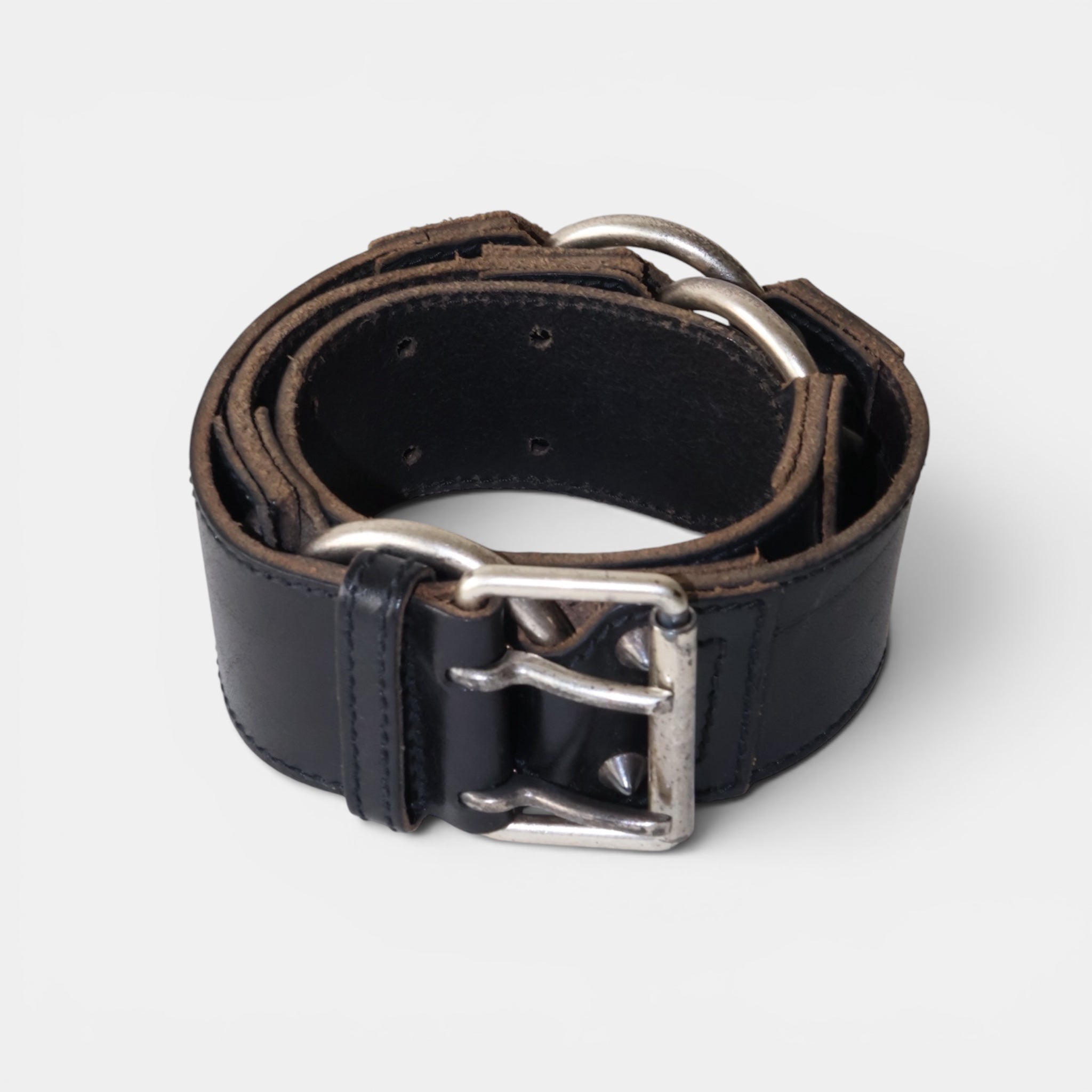 Balenciaga Heavy Leather Aged Belt with Charm Chain (75) - Brand New - Balenciaga - from the ss17 to aw21 archives
