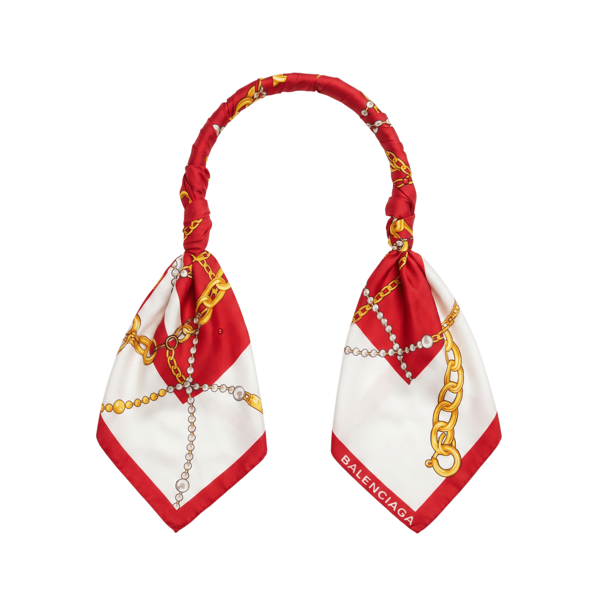 Balenciaga Jewell Silk Scarf Chocker Necklace - Great - Balenciaga - from the ss17 to aw21 archives