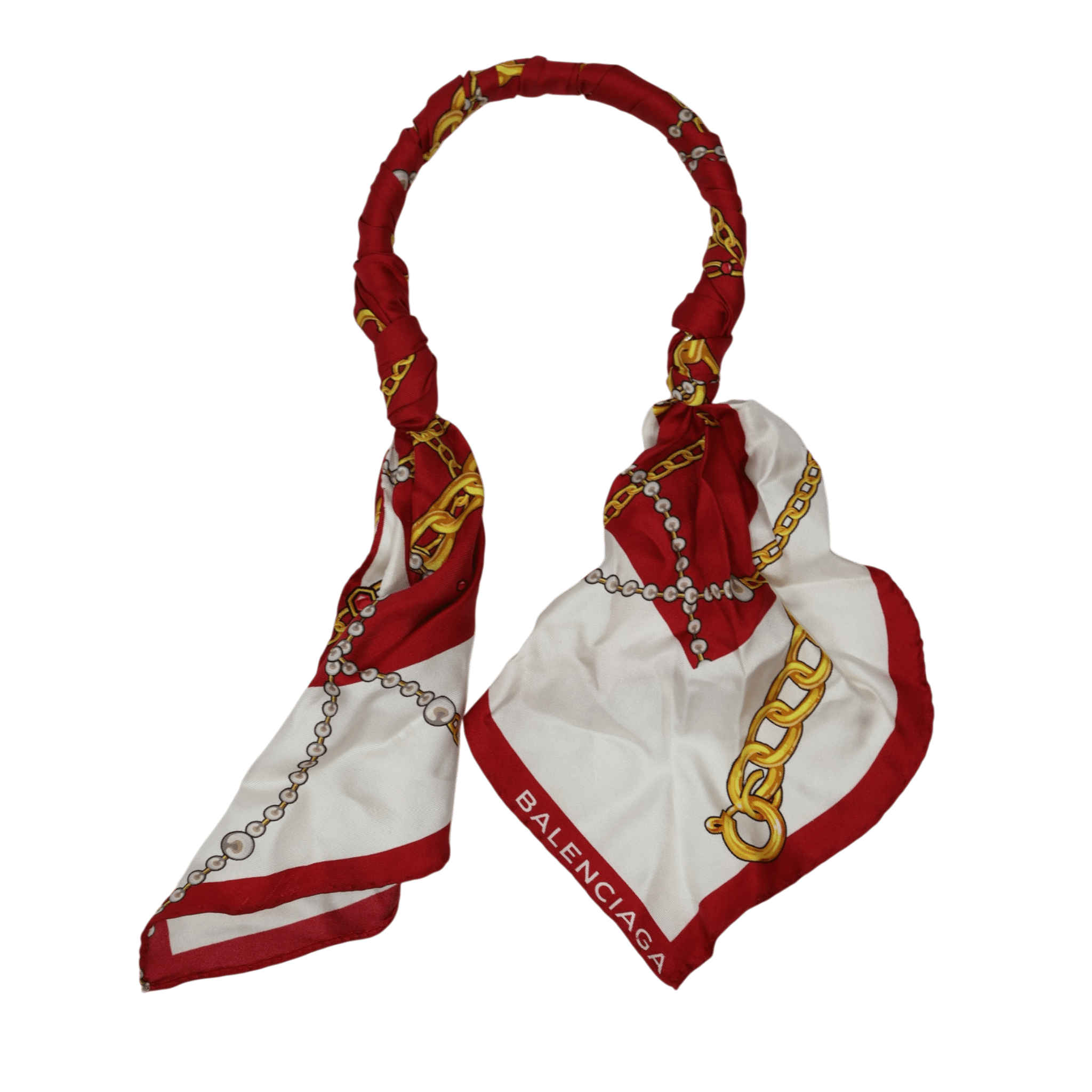 Balenciaga Jewell Silk Scarf Chocker Necklace - Great - Balenciaga - from the ss17 to aw21 archives
