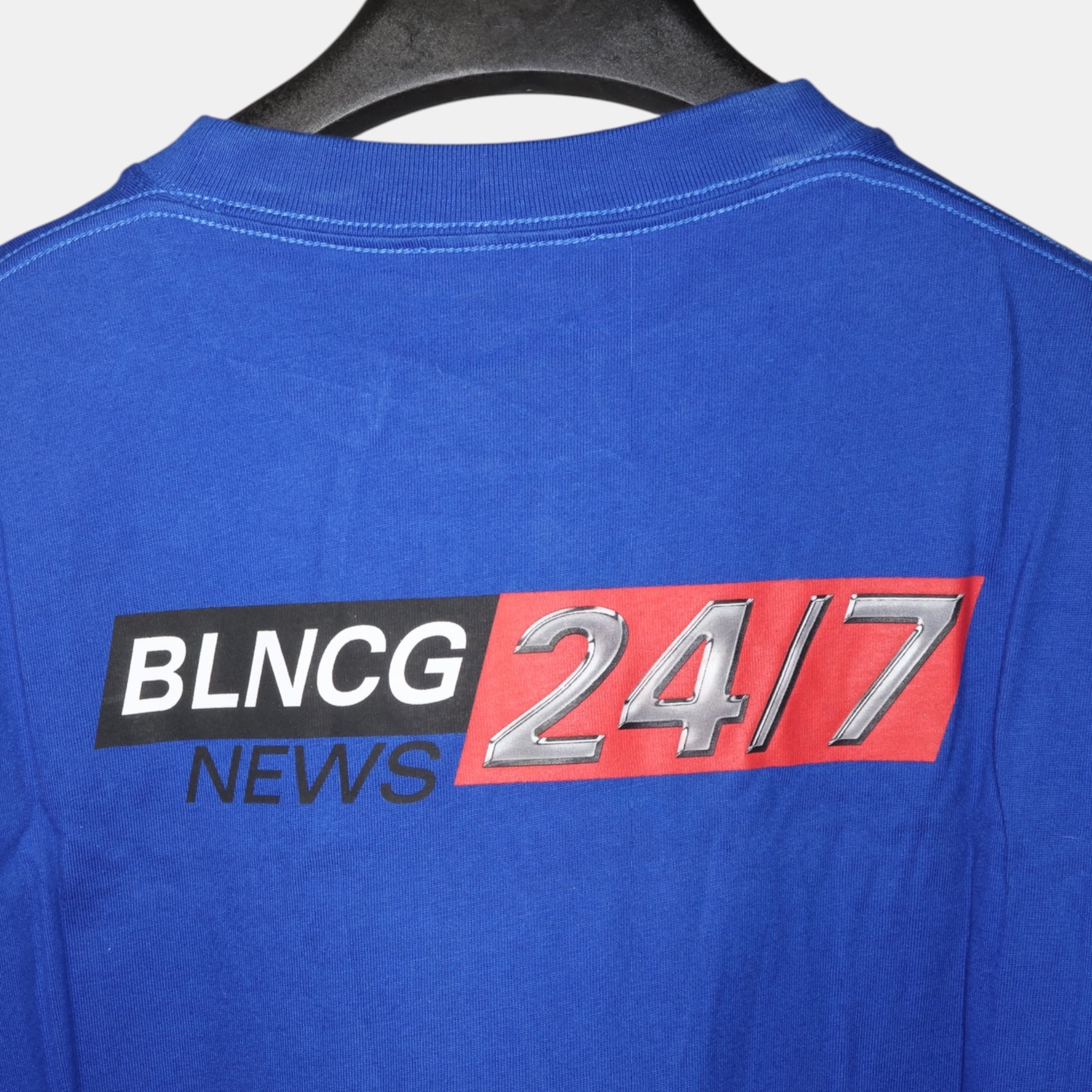 Balenciaga News Blue 24/7 T-shirt (S) - Band New - Balenciaga - from the ss17 to aw21 archives