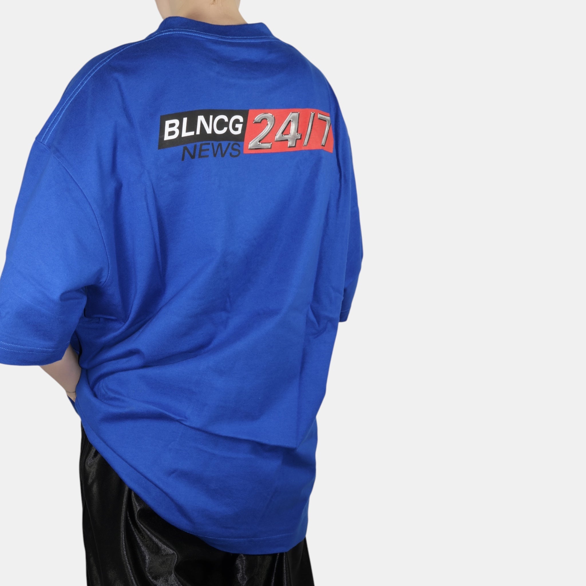 Balenciaga News Blue 24/7 T-shirt (S) - Band New - Balenciaga - from the ss17 to aw21 archives