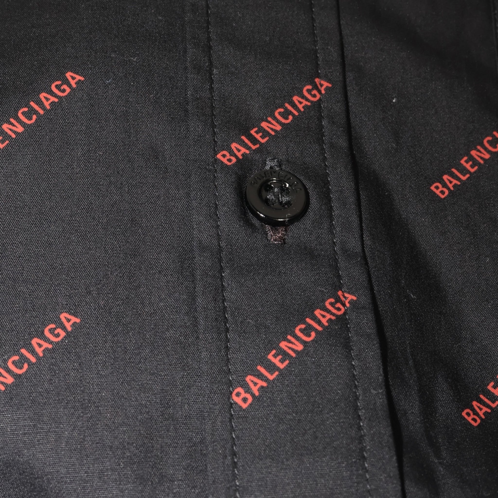 Balenciaga Normal Fit Shirt All Over Logo Red (M36) - Brand New w/ Tags - Balenciaga - from the ss17 to aw21 archives