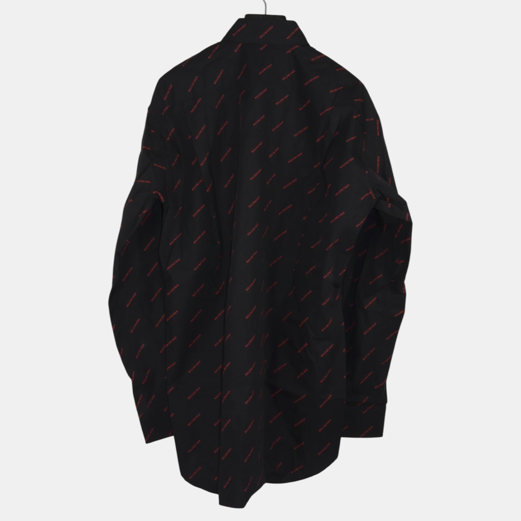 Balenciaga Normal Fit Shirt All Over Logo Red (M36) - Brand New w/ Tags - Balenciaga - from the ss17 to aw21 archives