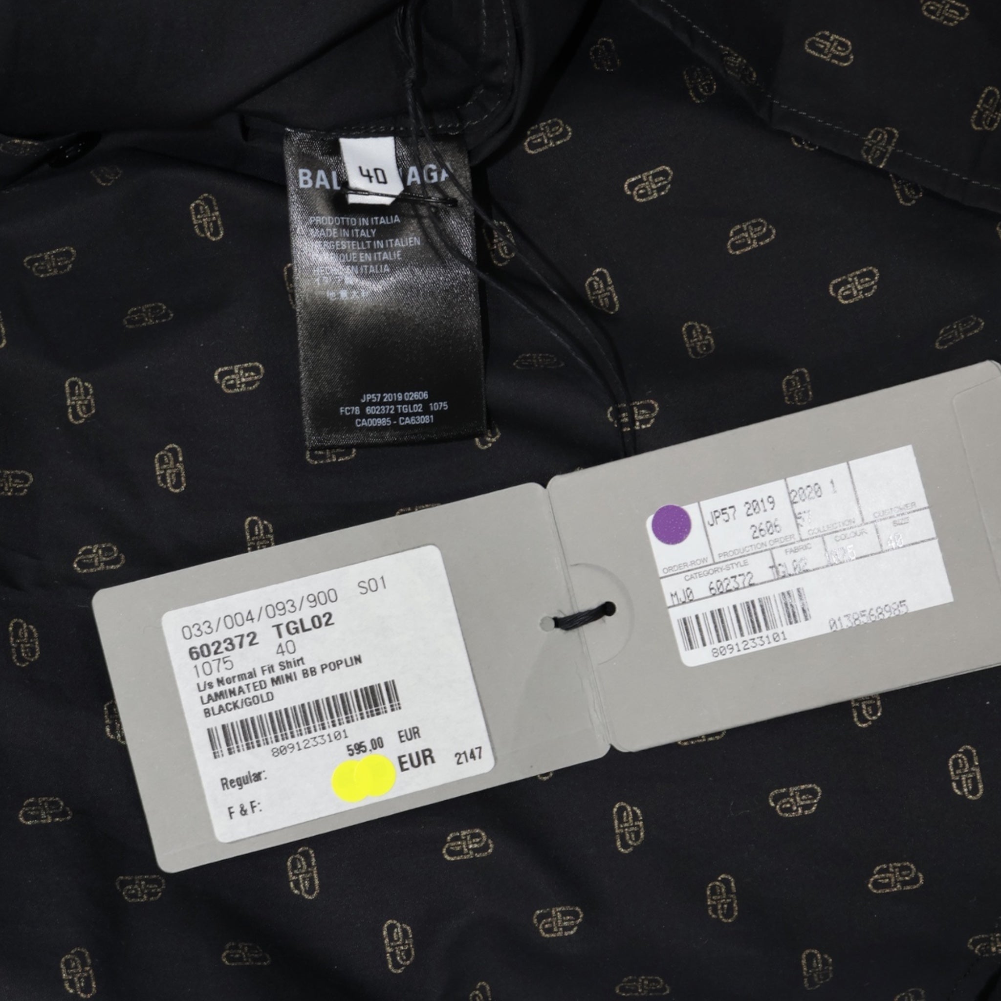 Balenciaga Normal Fit Shirt Laminated Mini BB (M40) - Brand New w/ Tags - Balenciaga - from the ss17 to aw21 archives