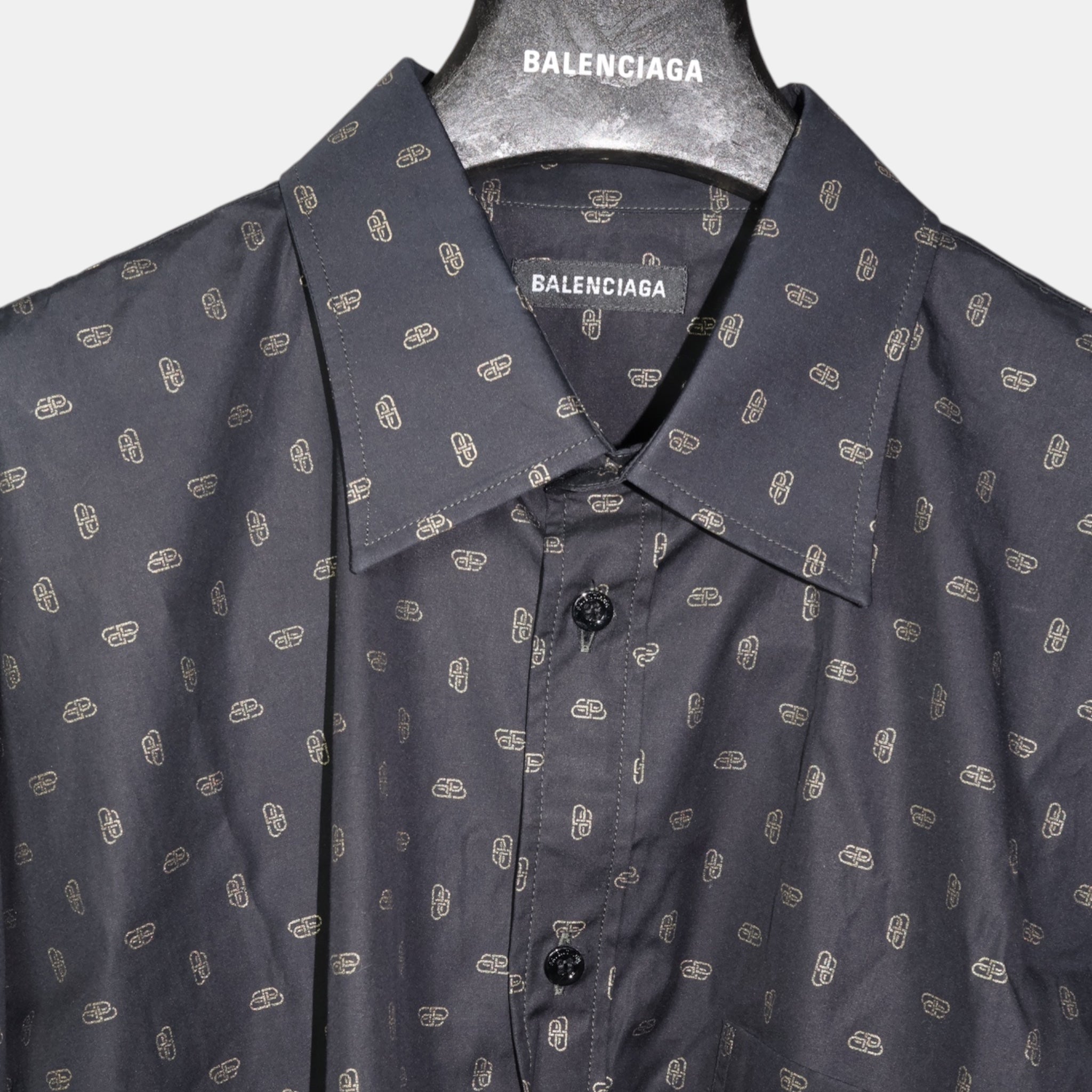 Balenciaga Normal Fit Shirt Laminated Mini BB (M40) - Brand New w/ Tags - Balenciaga - from the ss17 to aw21 archives