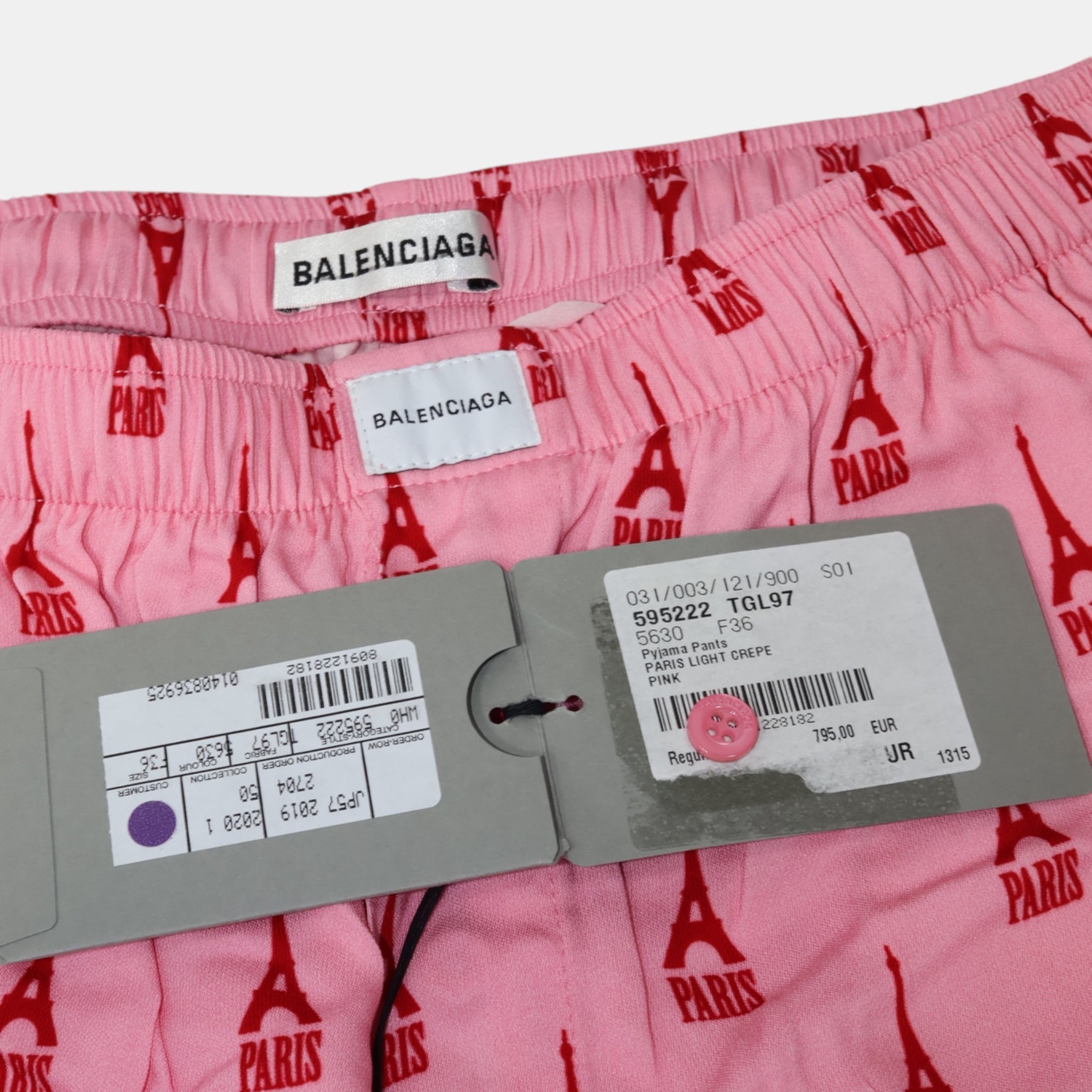 Balenciaga Paris Light Crepe Pyjama Pants (F36) - Brand New w/ Tags - Balenciaga - from the ss17 to aw21 archives