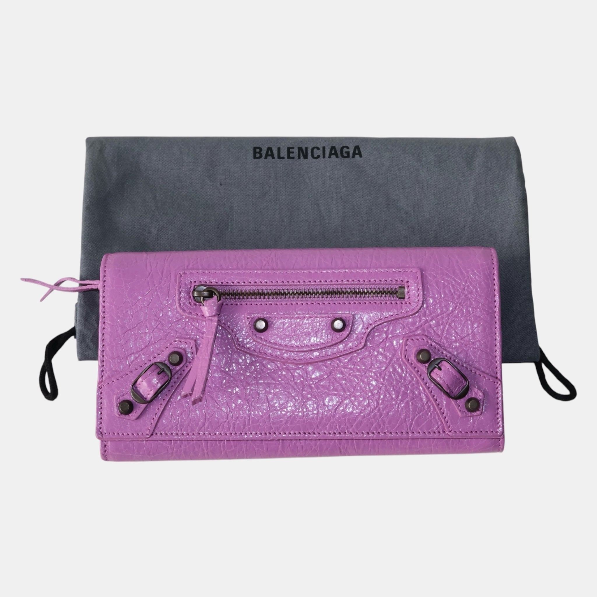 Balenciaga Pink Arena Leather Le City Wallet - Brand New w/ Tags - Balenciaga - from the ss17 to aw21 archives