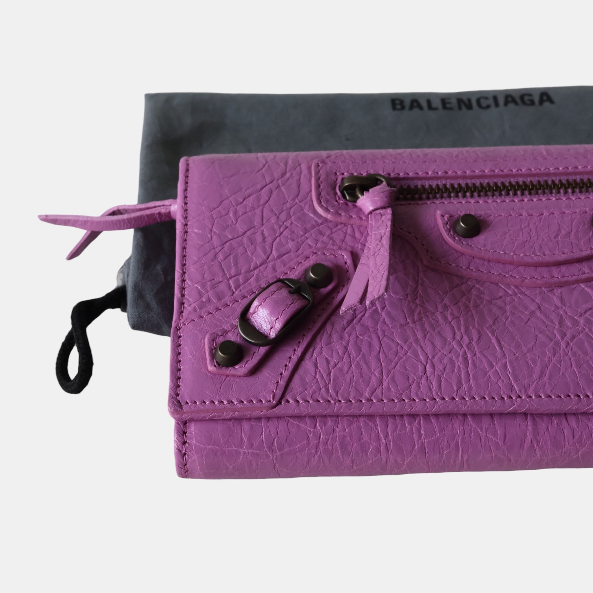 Balenciaga Pink Arena Leather Le City Wallet - Brand New w/ Tags - Balenciaga - from the ss17 to aw21 archives